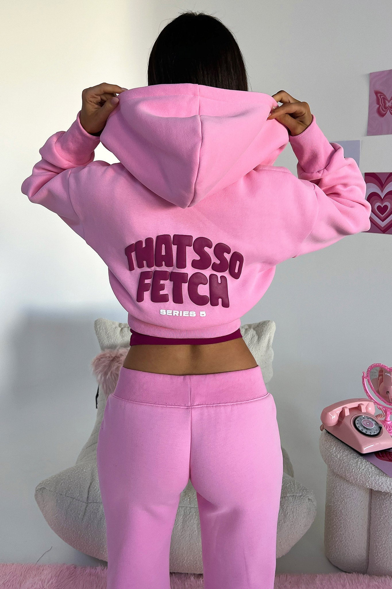 Series 5 Cropped Jacket - Pink/Burgundy-Coutiqo