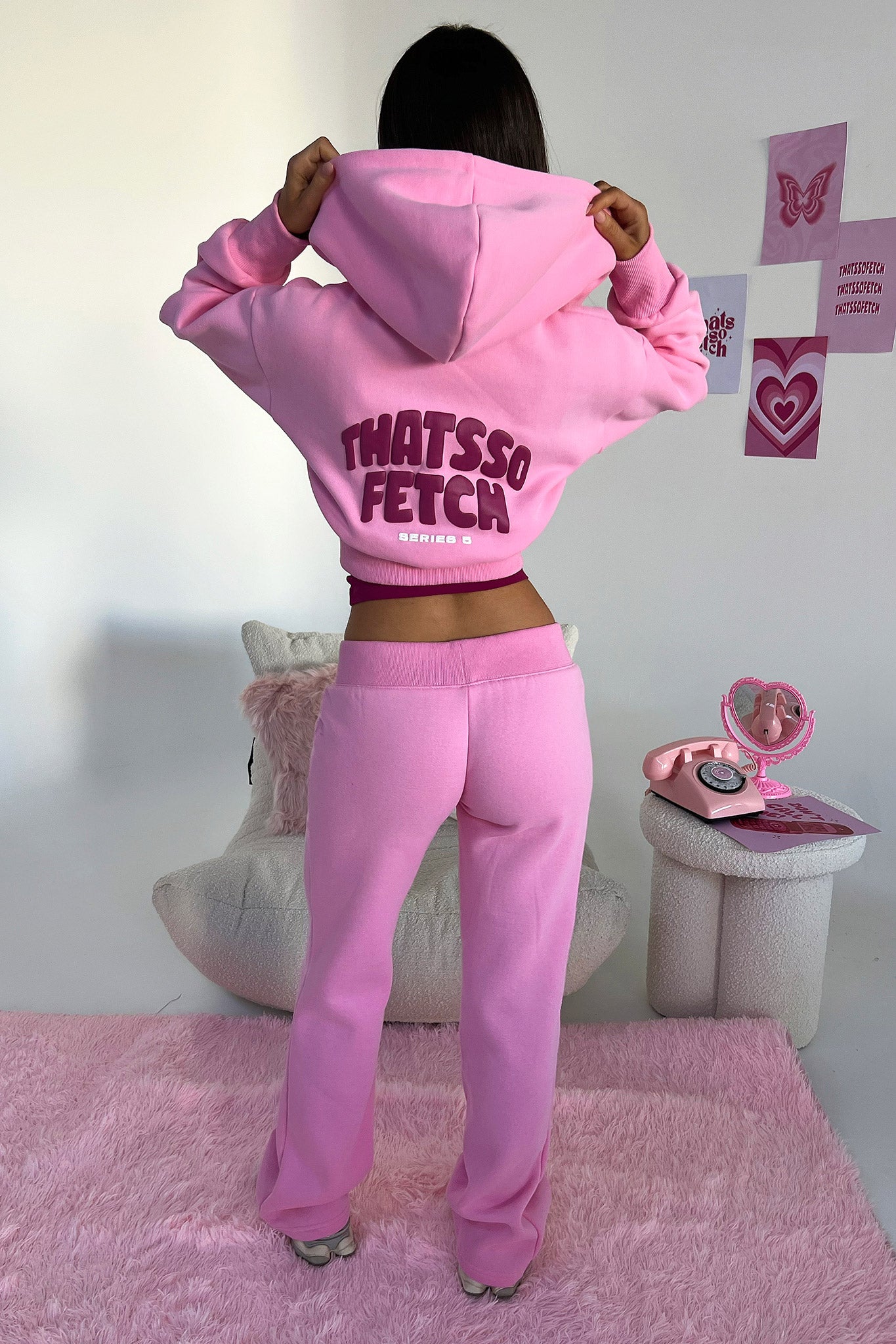 Series 5 Cropped Jacket - Pink/Burgundy-Coutiqo