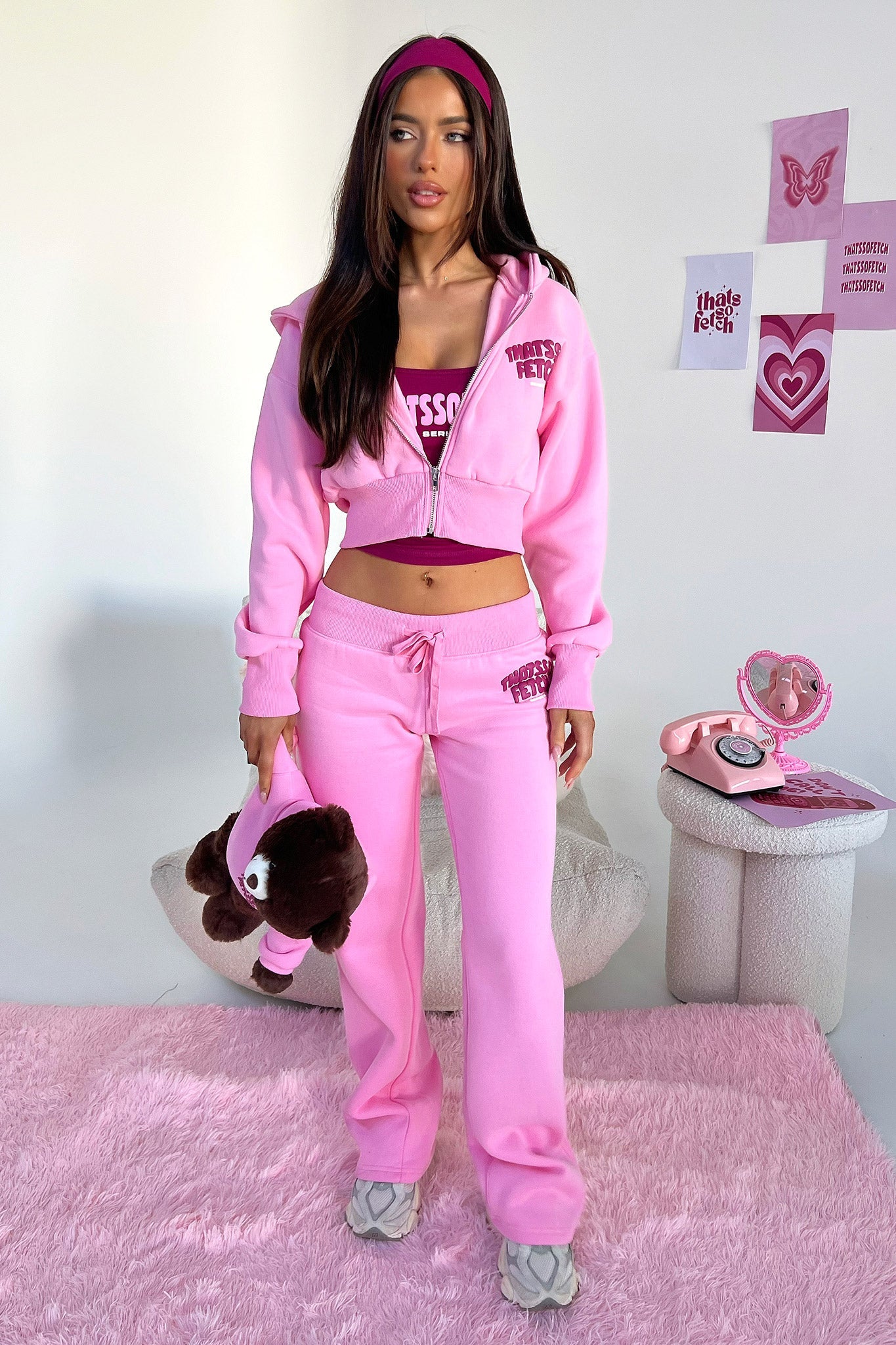 Series 5 Cropped Jacket - Pink/Burgundy-Coutiqo
