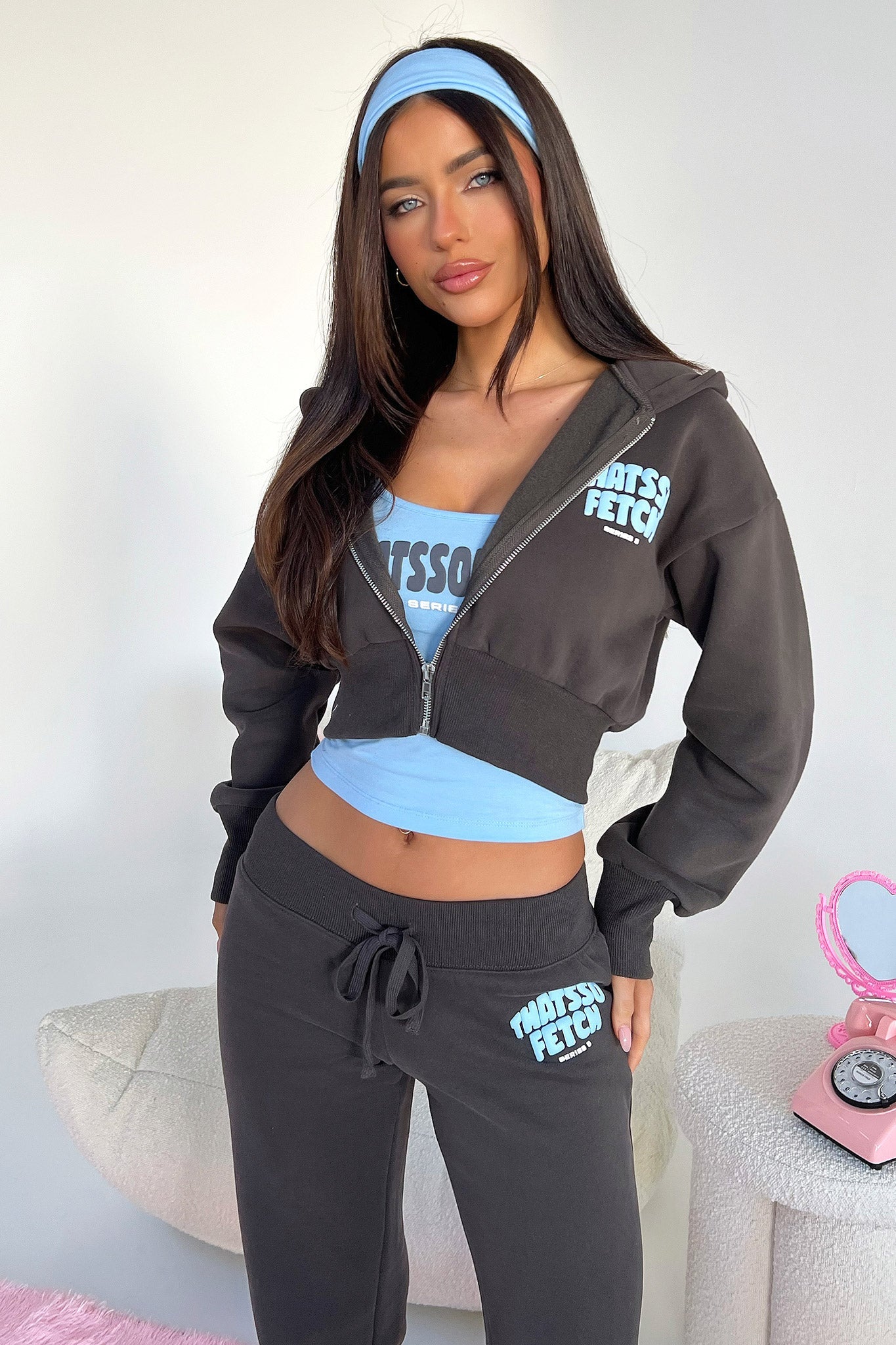 Series 5 Low Rise Sweatpants - Charcoal/Blue-Coutiqo