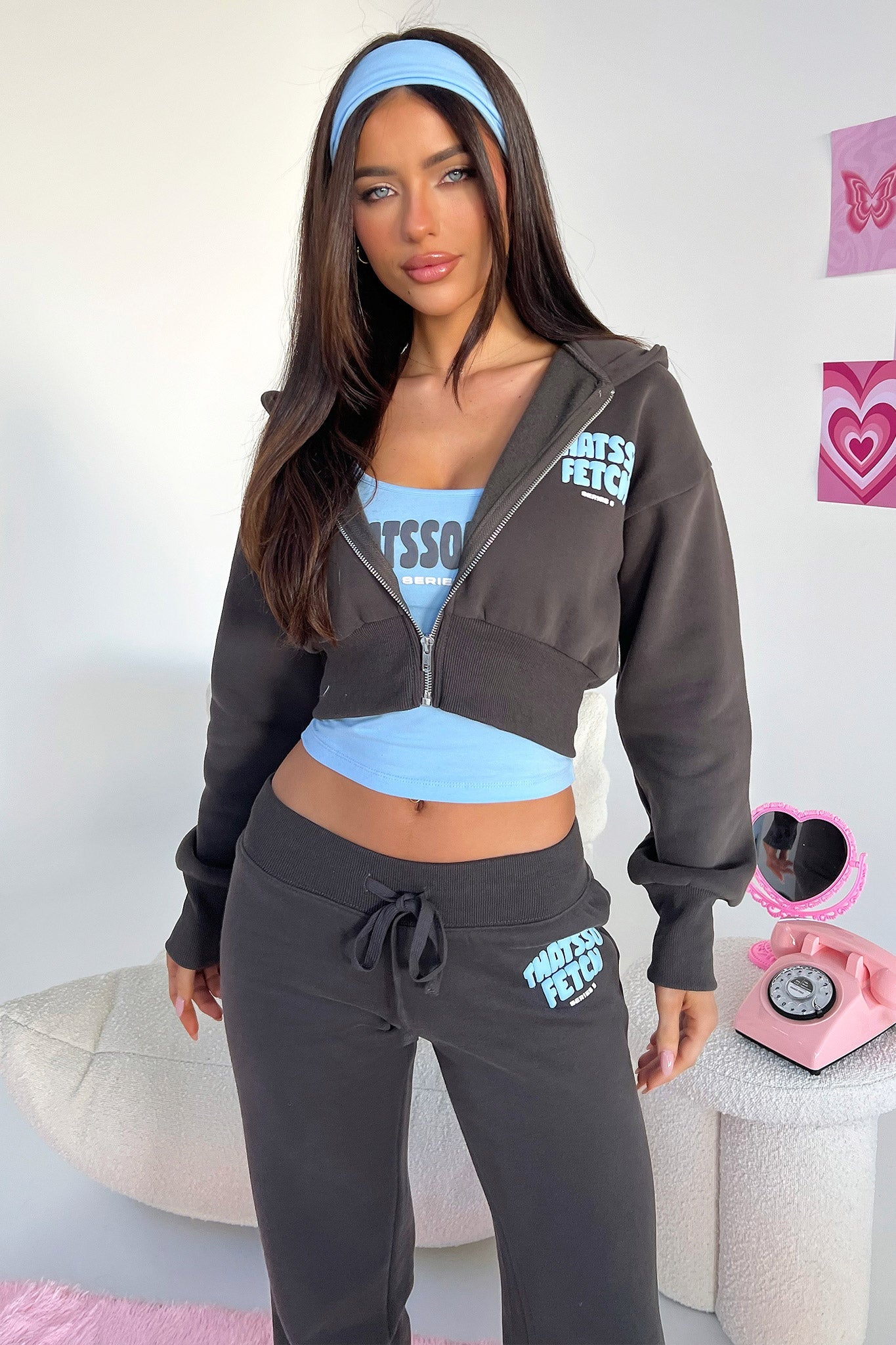 Series 5 Low Rise Sweatpants - Charcoal/Blue-Coutiqo