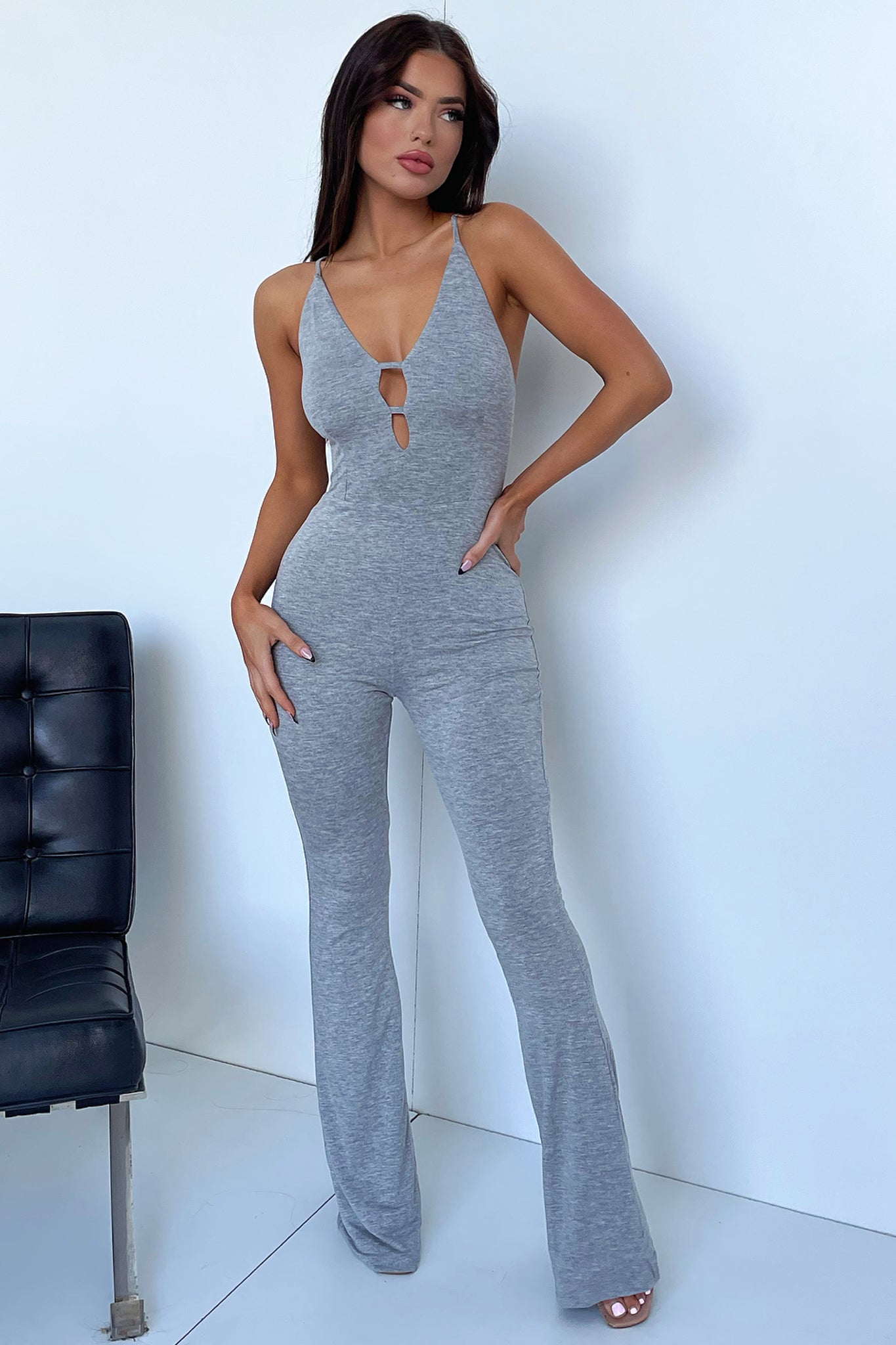 Saffron Jumpsuit - Grey-Coutiqo