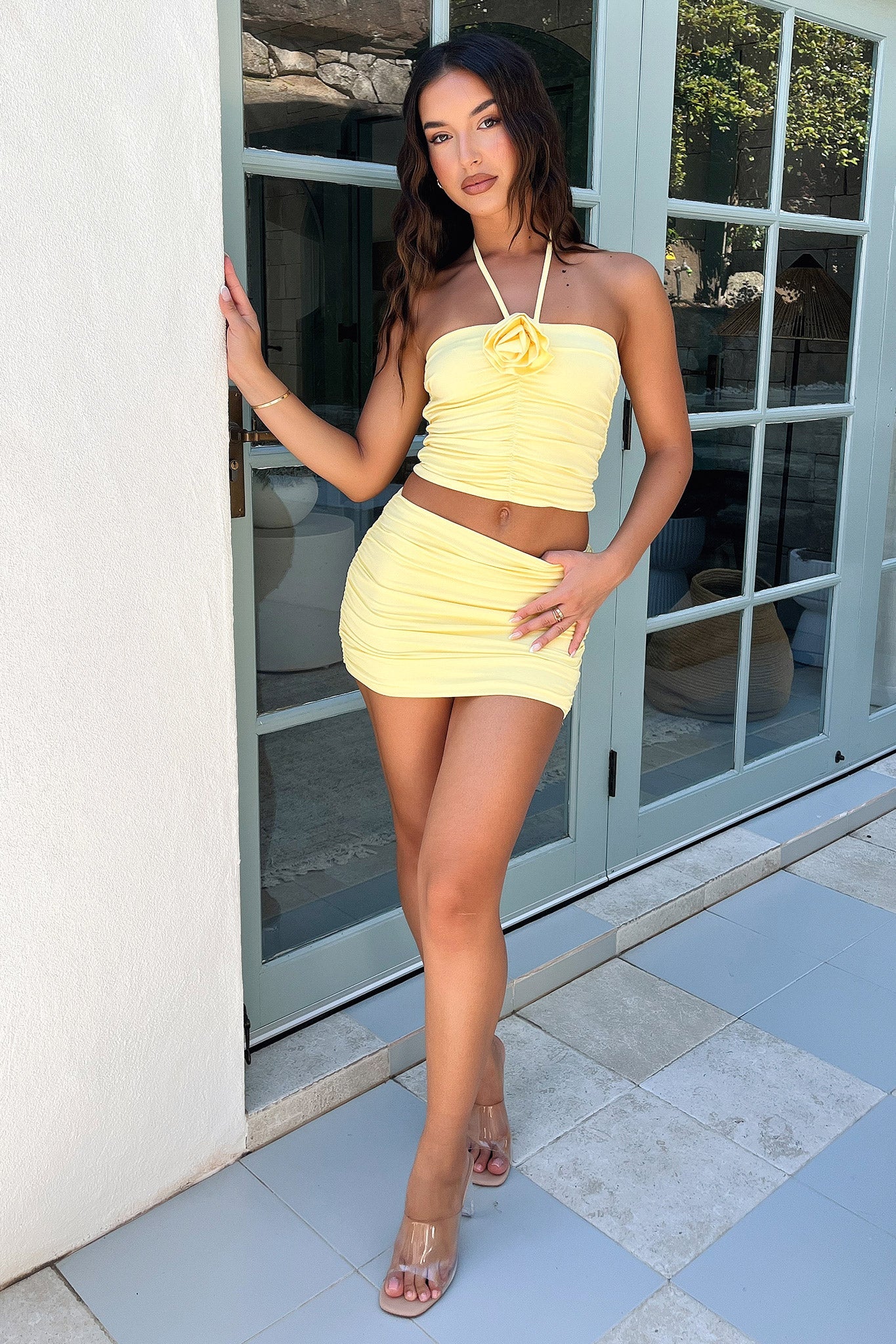 Sania Crop - Yellow-Coutiqo