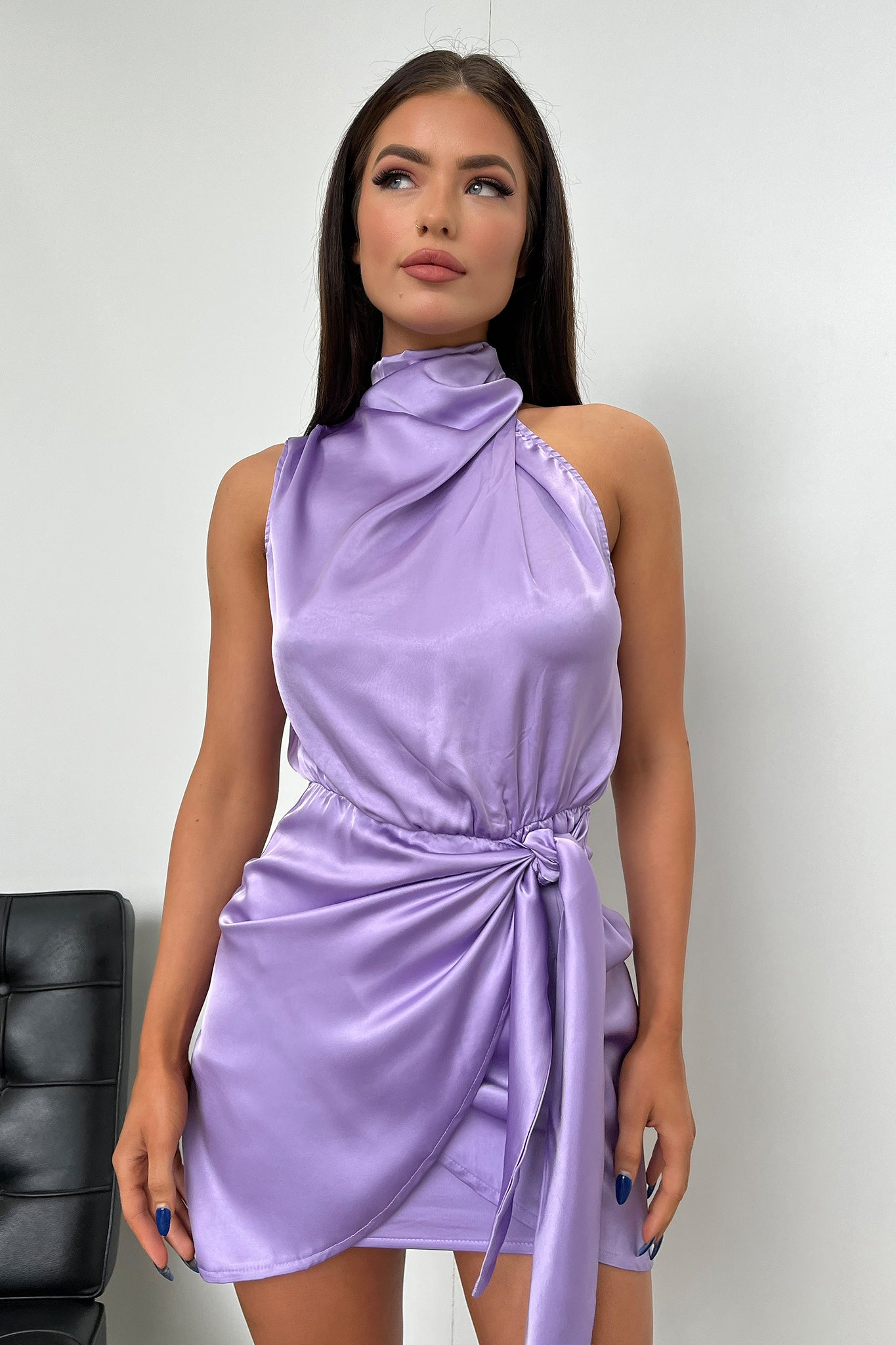 Santorini Mini Dress - Lilac-Coutiqo