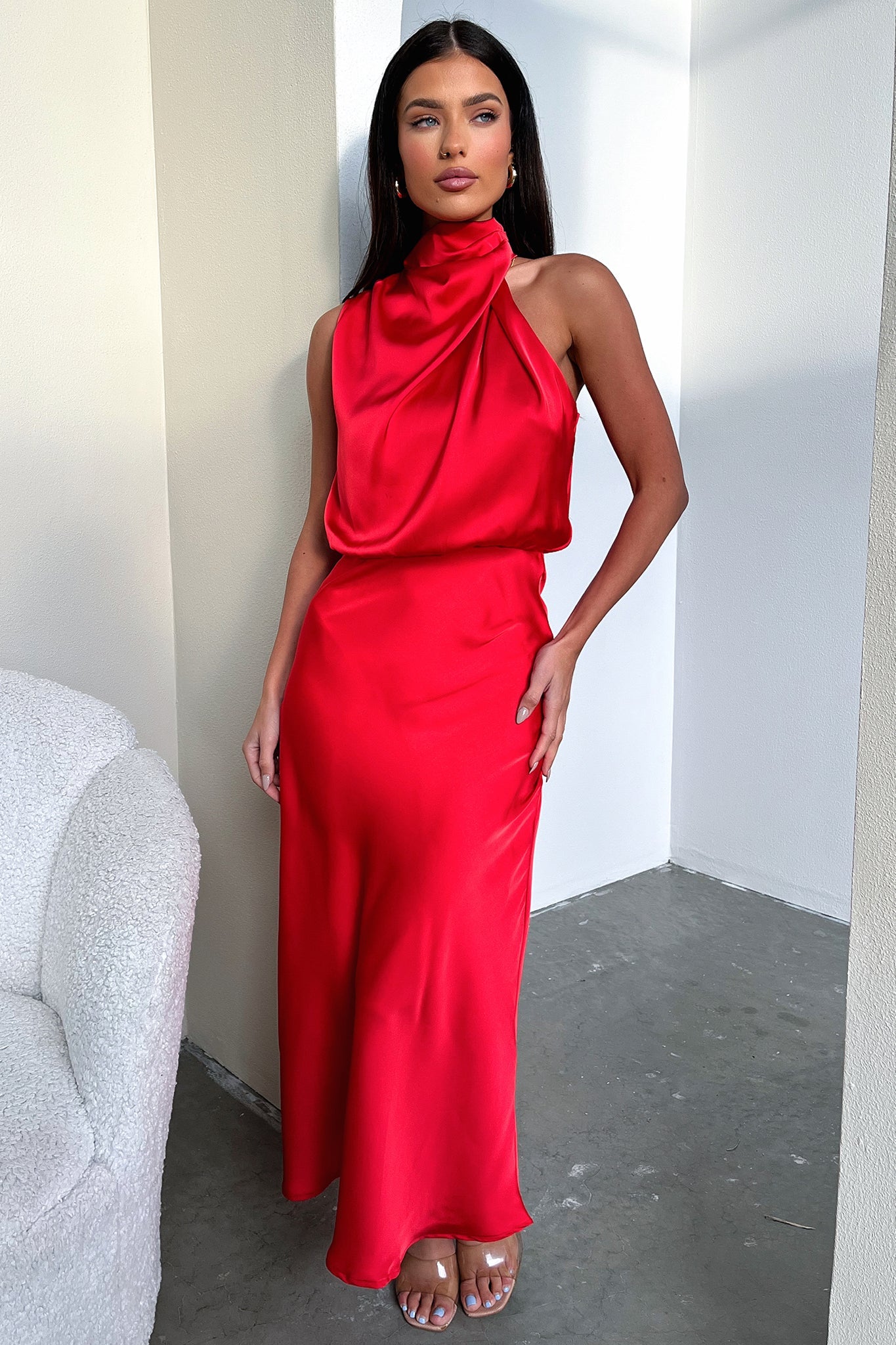 Santorini Maxi Dress - Red-Coutiqo
