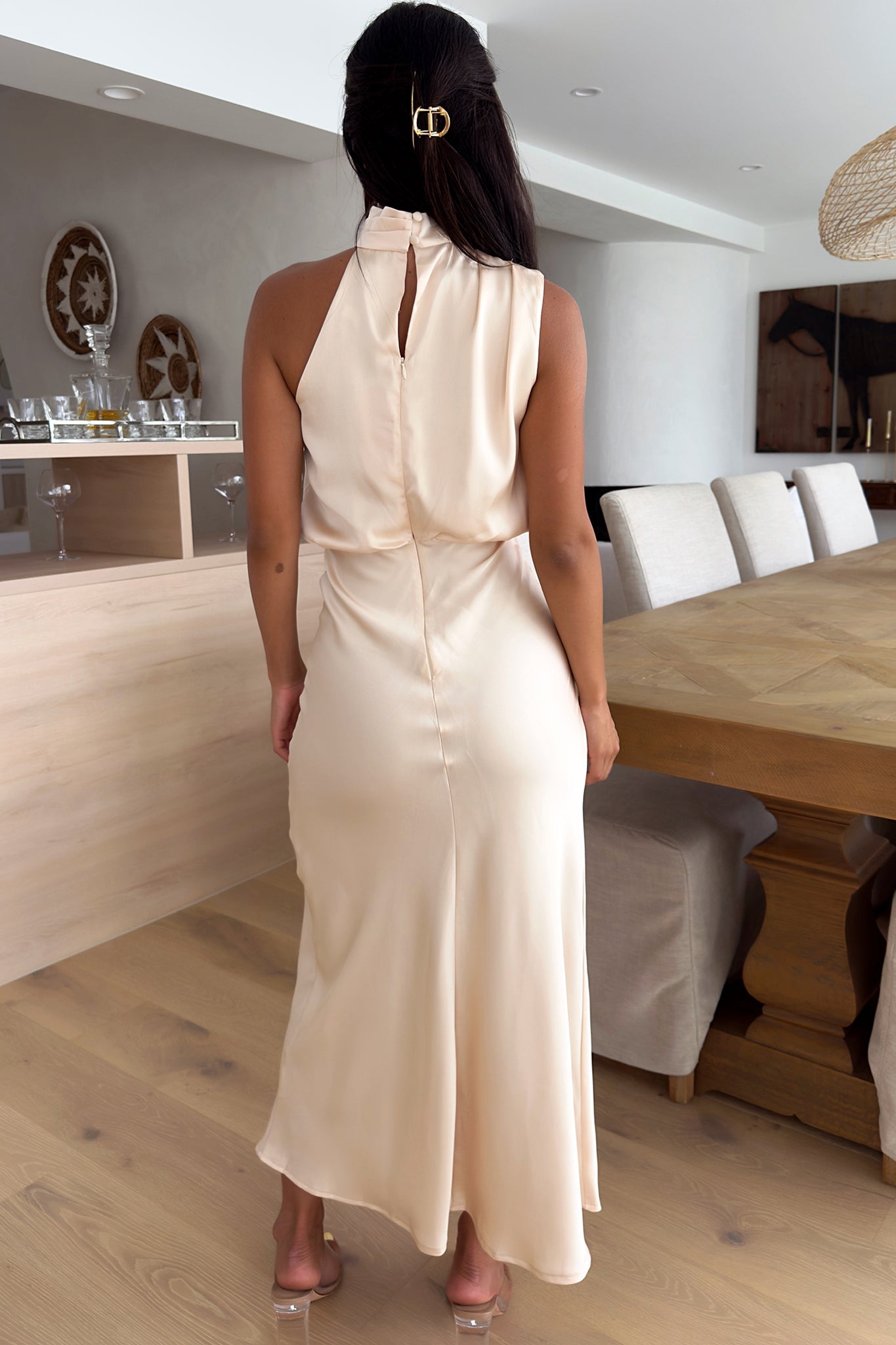 Santorini Maxi Dress - Champagne-Coutiqo
