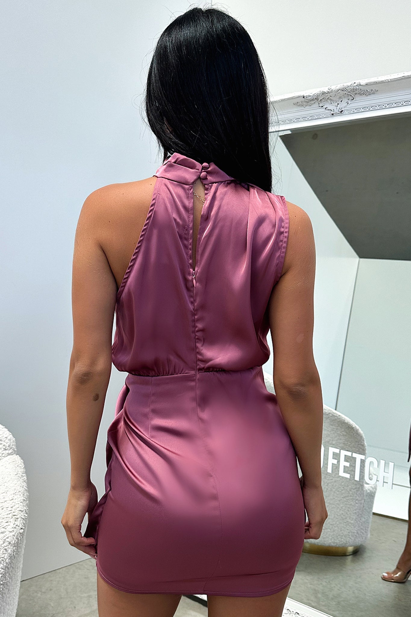 Santorini Mini Dress - Plum-Coutiqo
