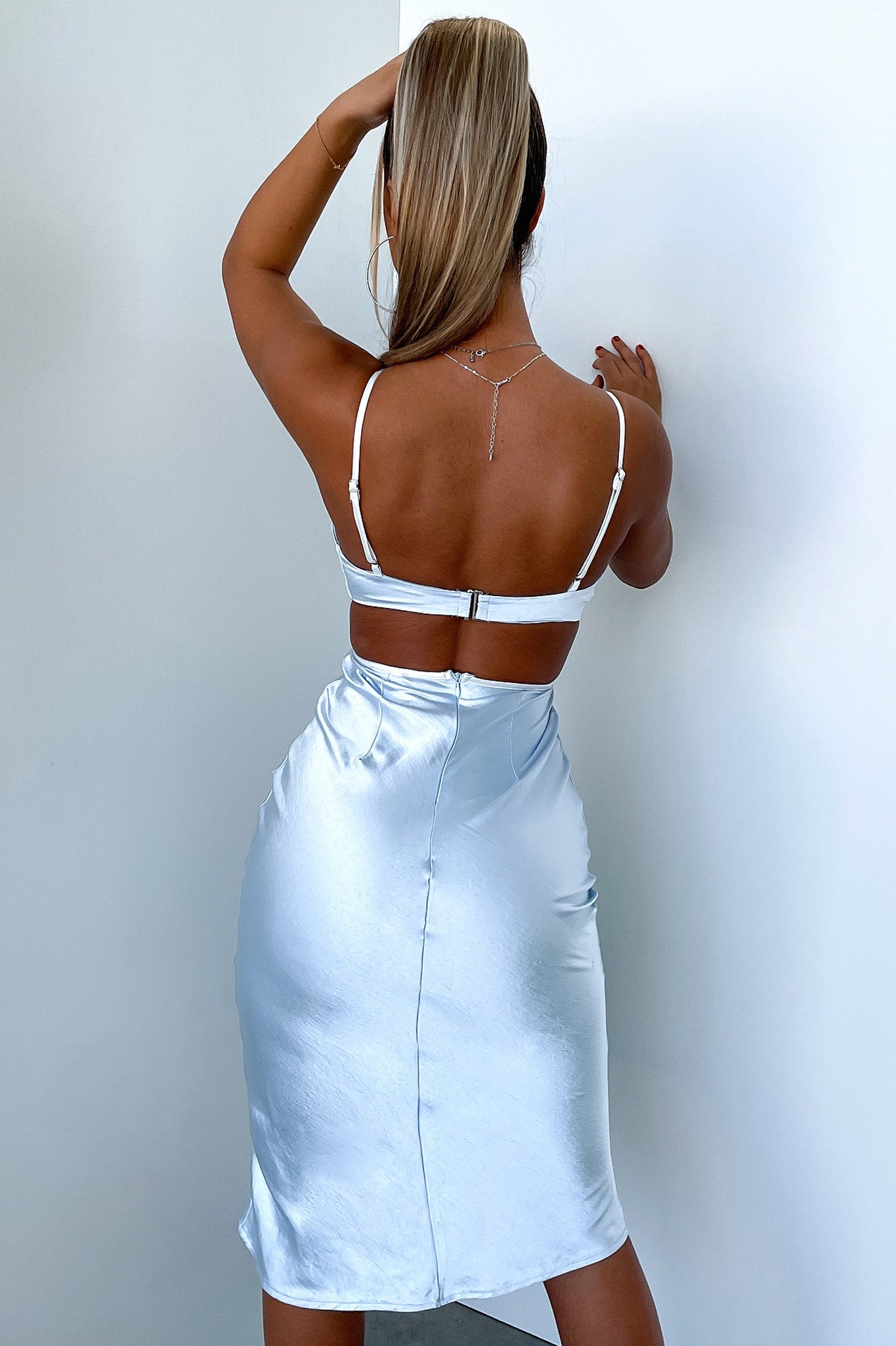 Saphire Midi Dress - Blue-Coutiqo