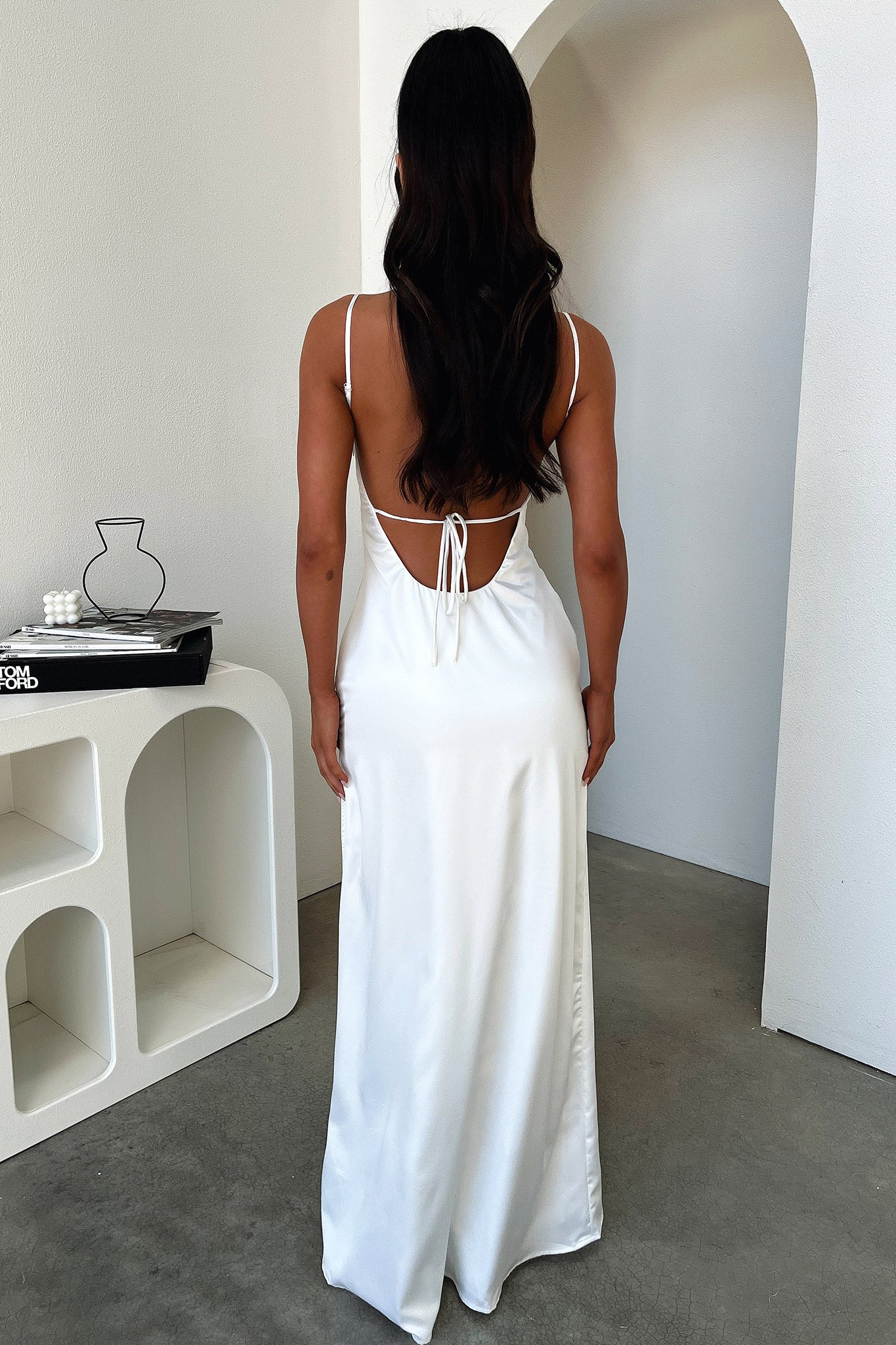 Sarcia Maxi Dress - White-Coutiqo