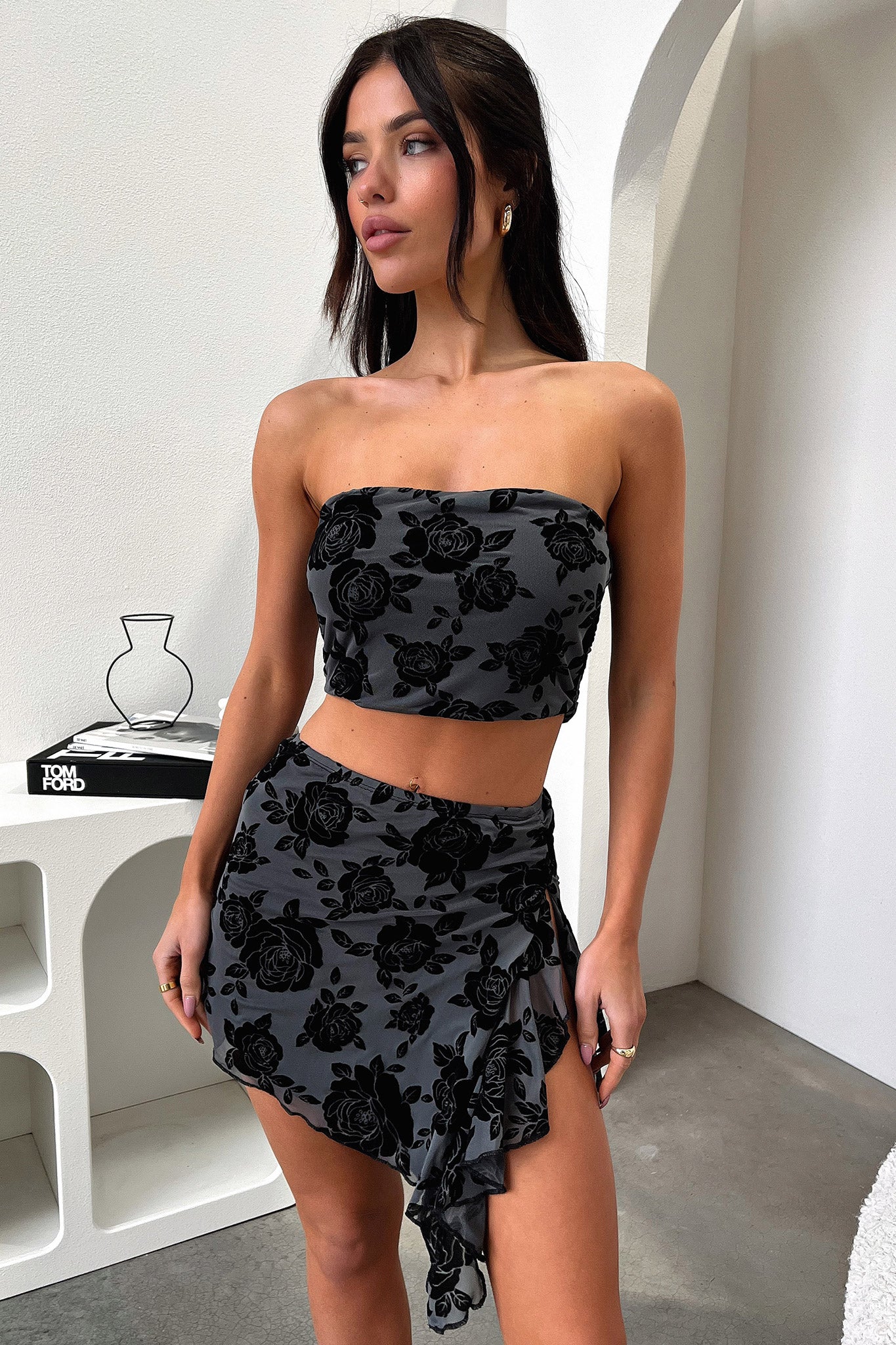 Savian Top - Black Floral-Coutiqo