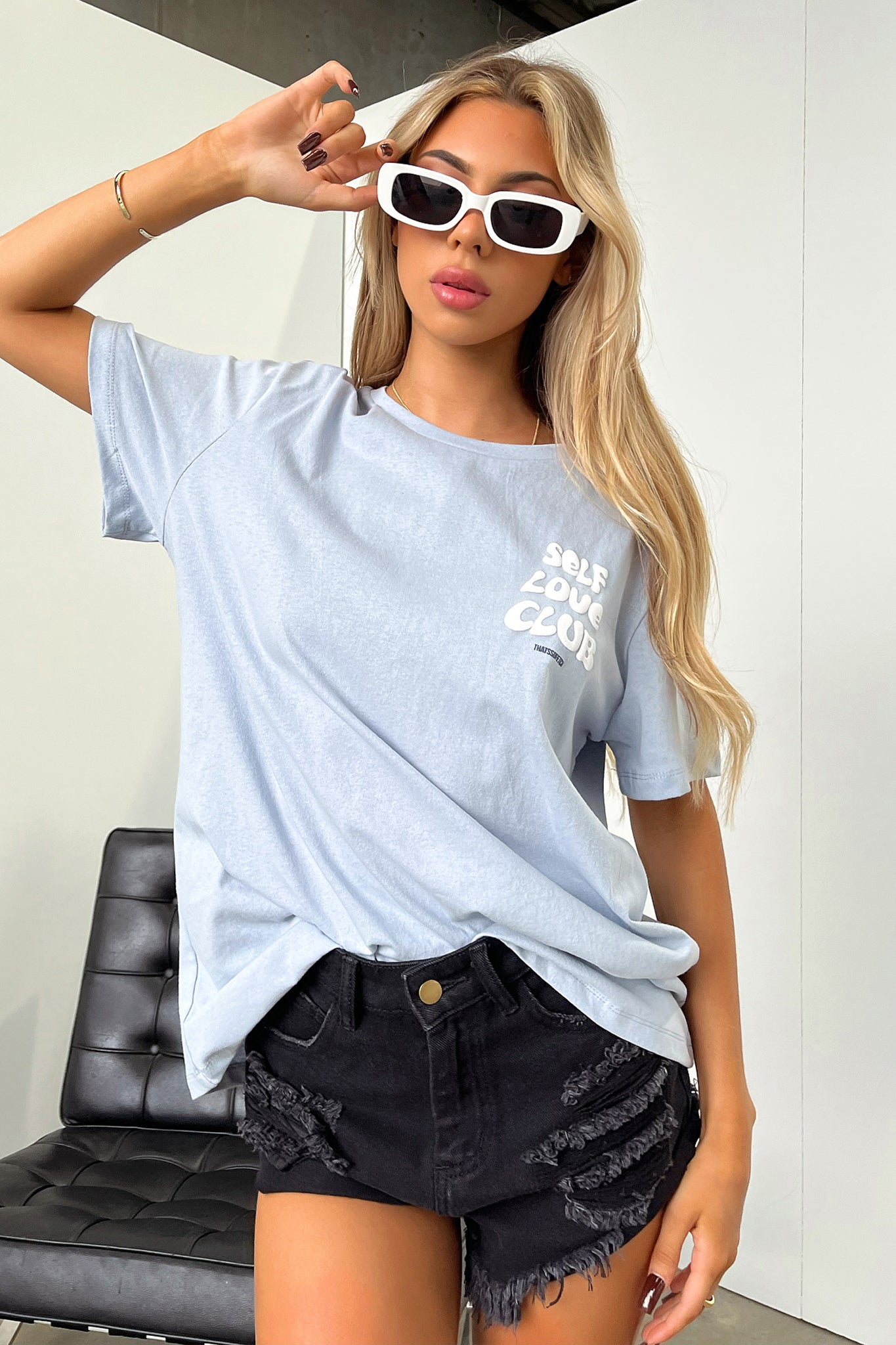 Self Love Tee - Blue-Coutiqo