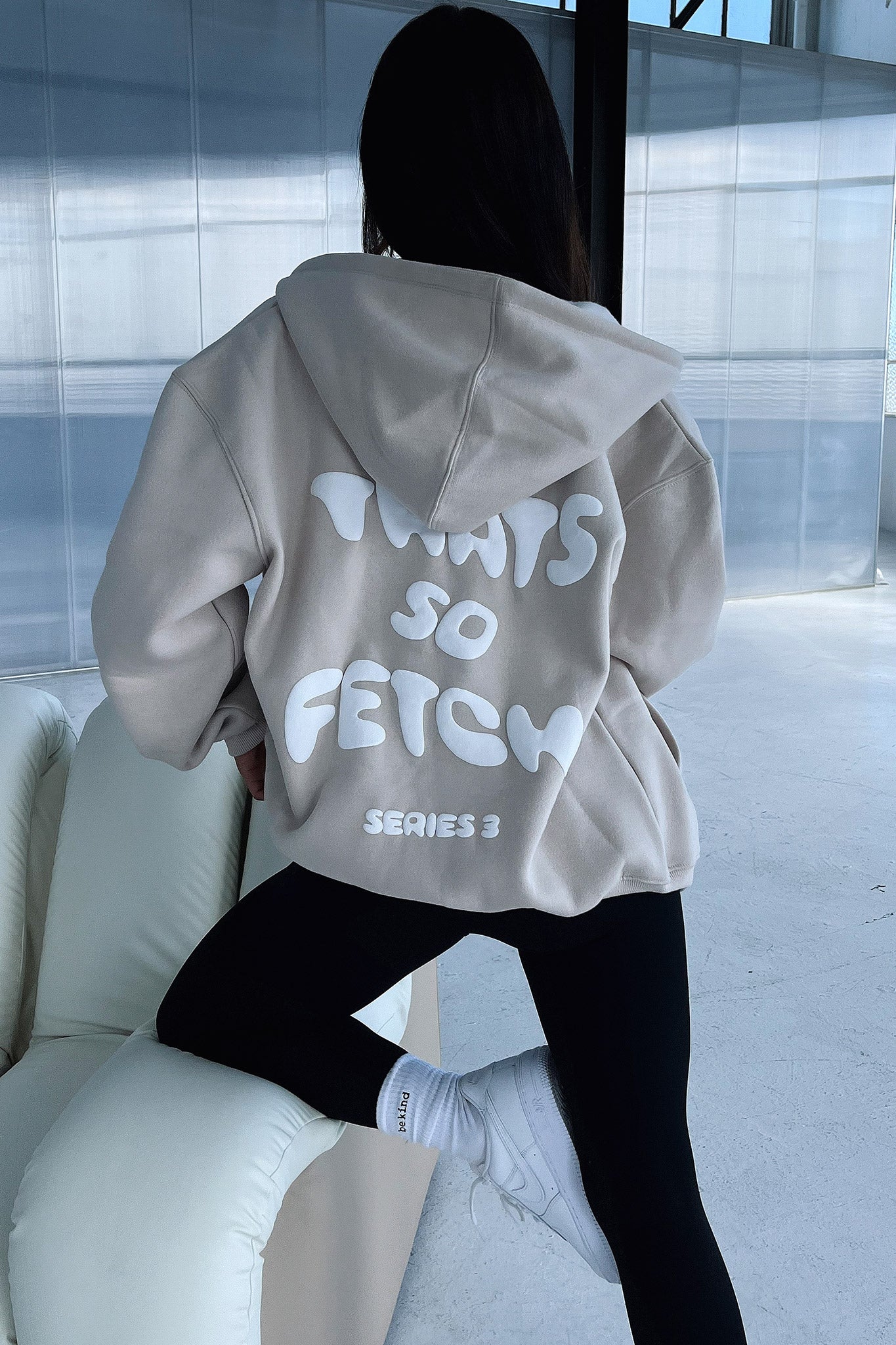 Series 3 Zip Up Hoodie - Beige-Coutiqo