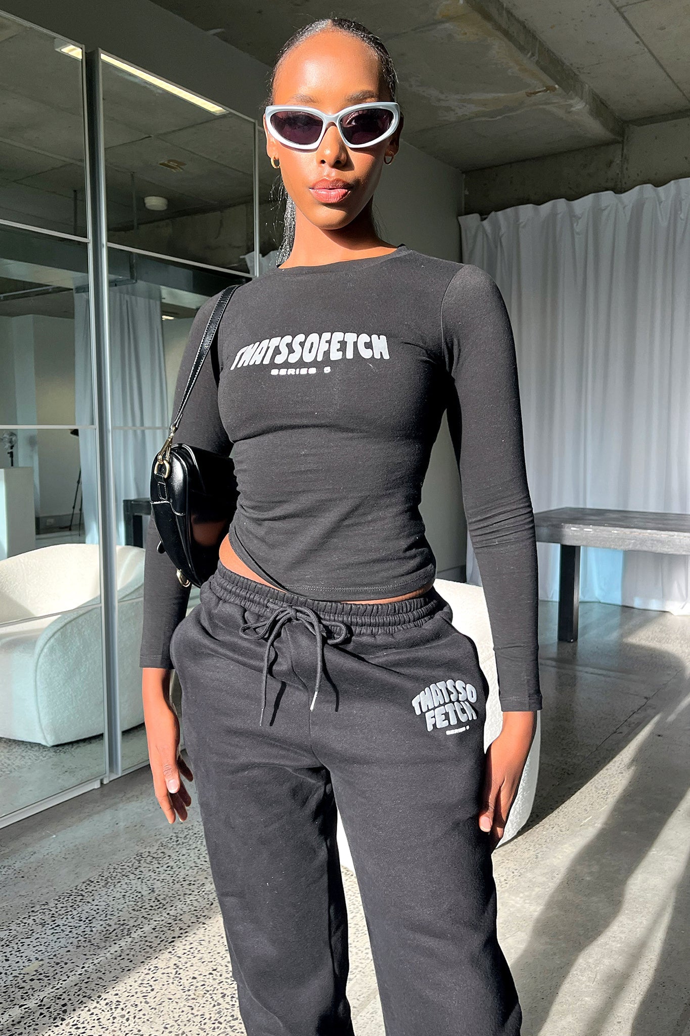 Series 5 Long Sleeve Tee - Black-Coutiqo