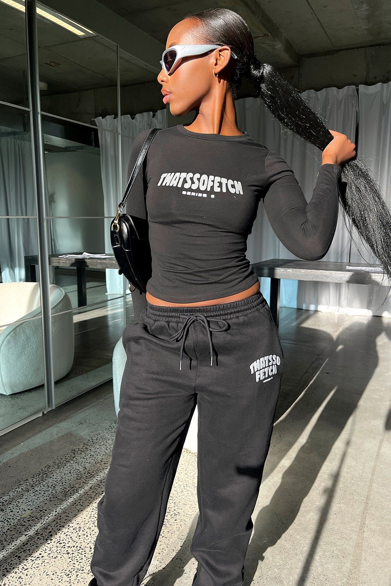 Series 5 Long Sleeve Tee - Black-Coutiqo