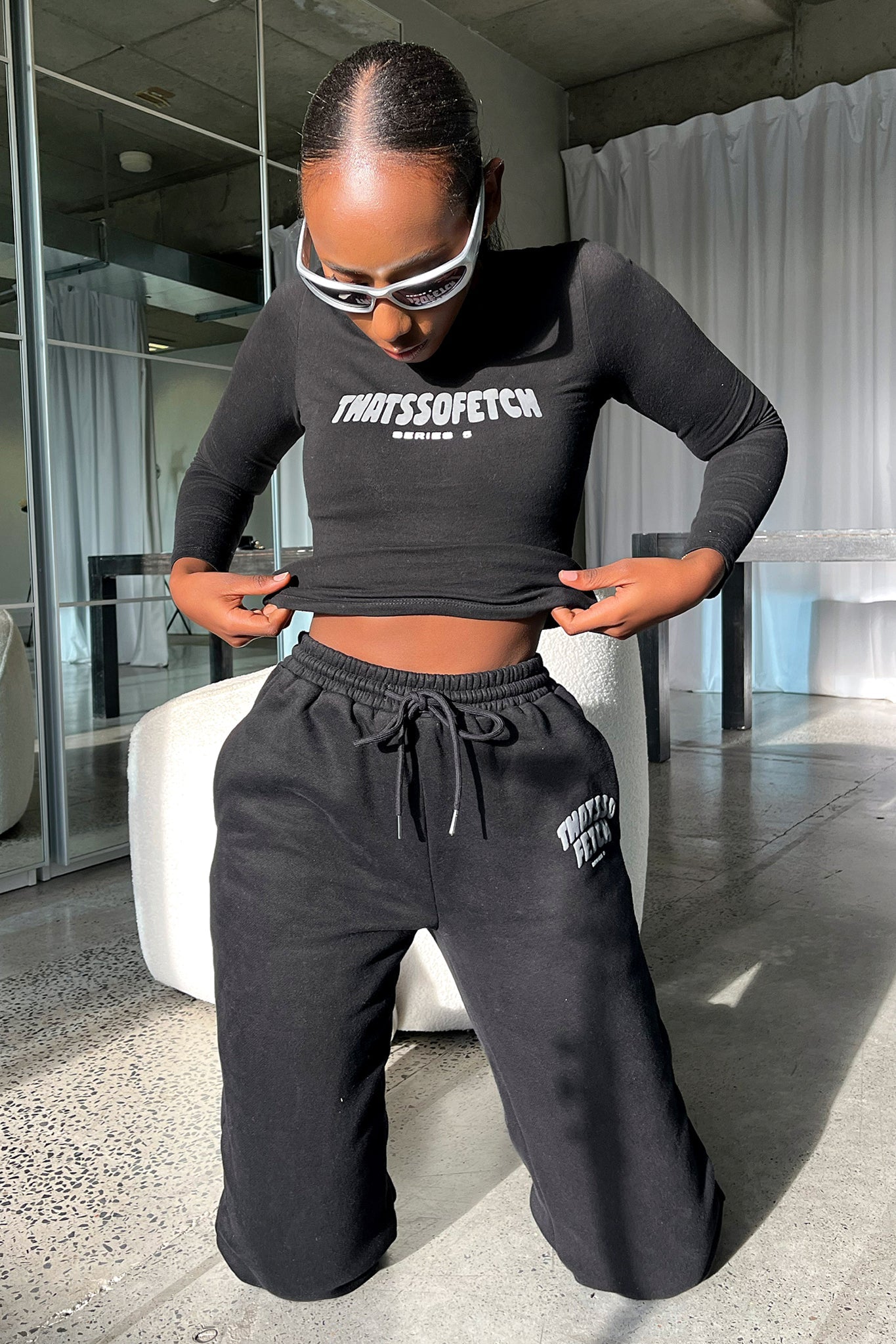 Series 5 Long Sleeve Tee - Black-Coutiqo