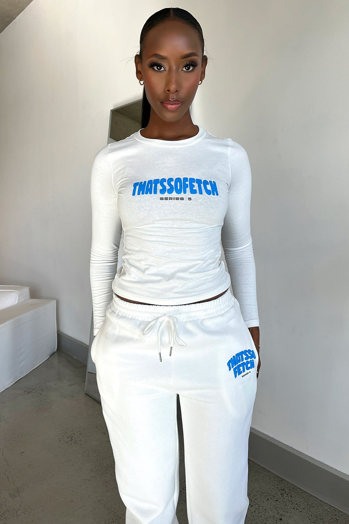 Series 5 Sweatpants - White-Coutiqo