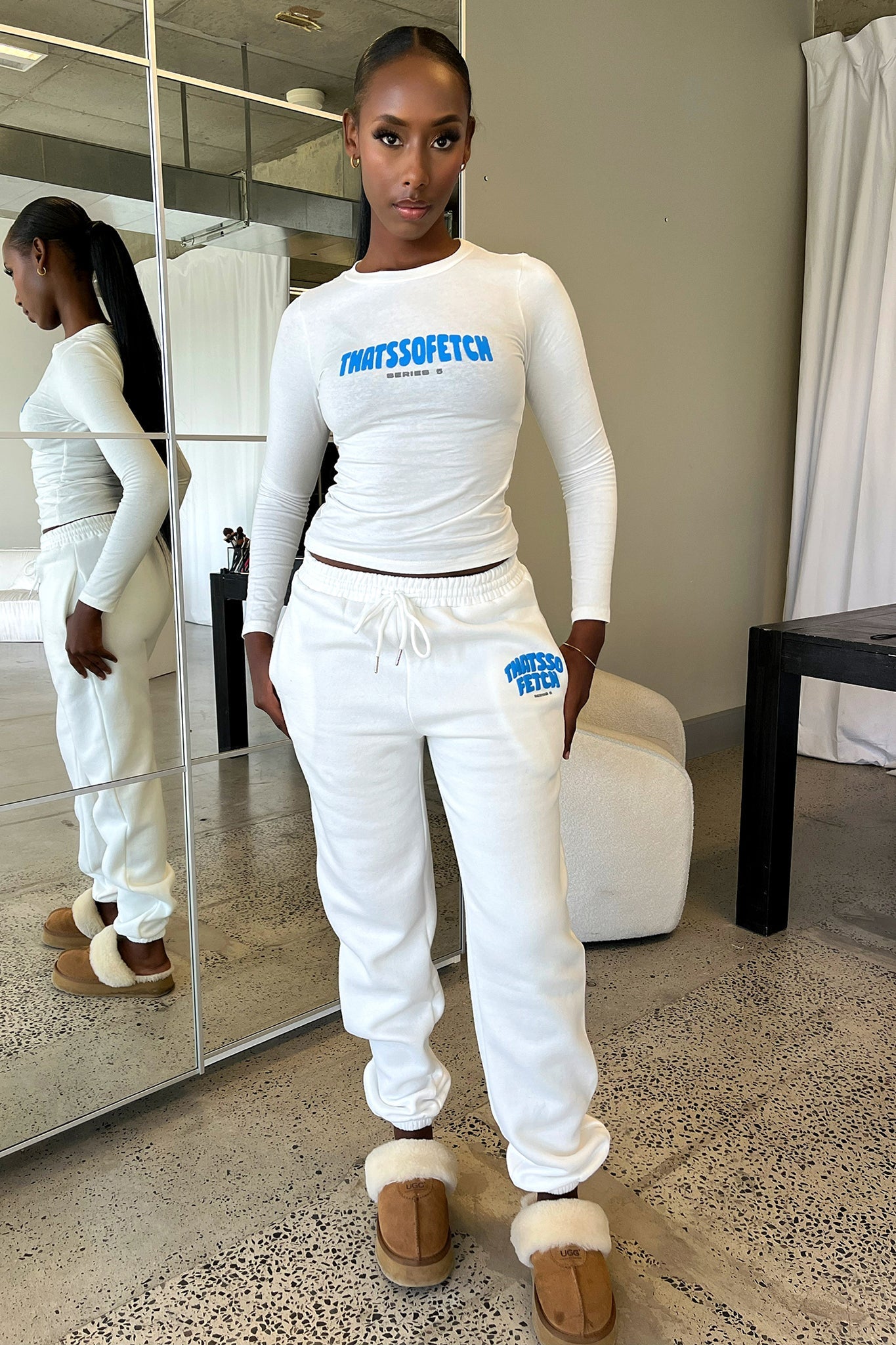 Series 5 Sweatpants - White-Coutiqo