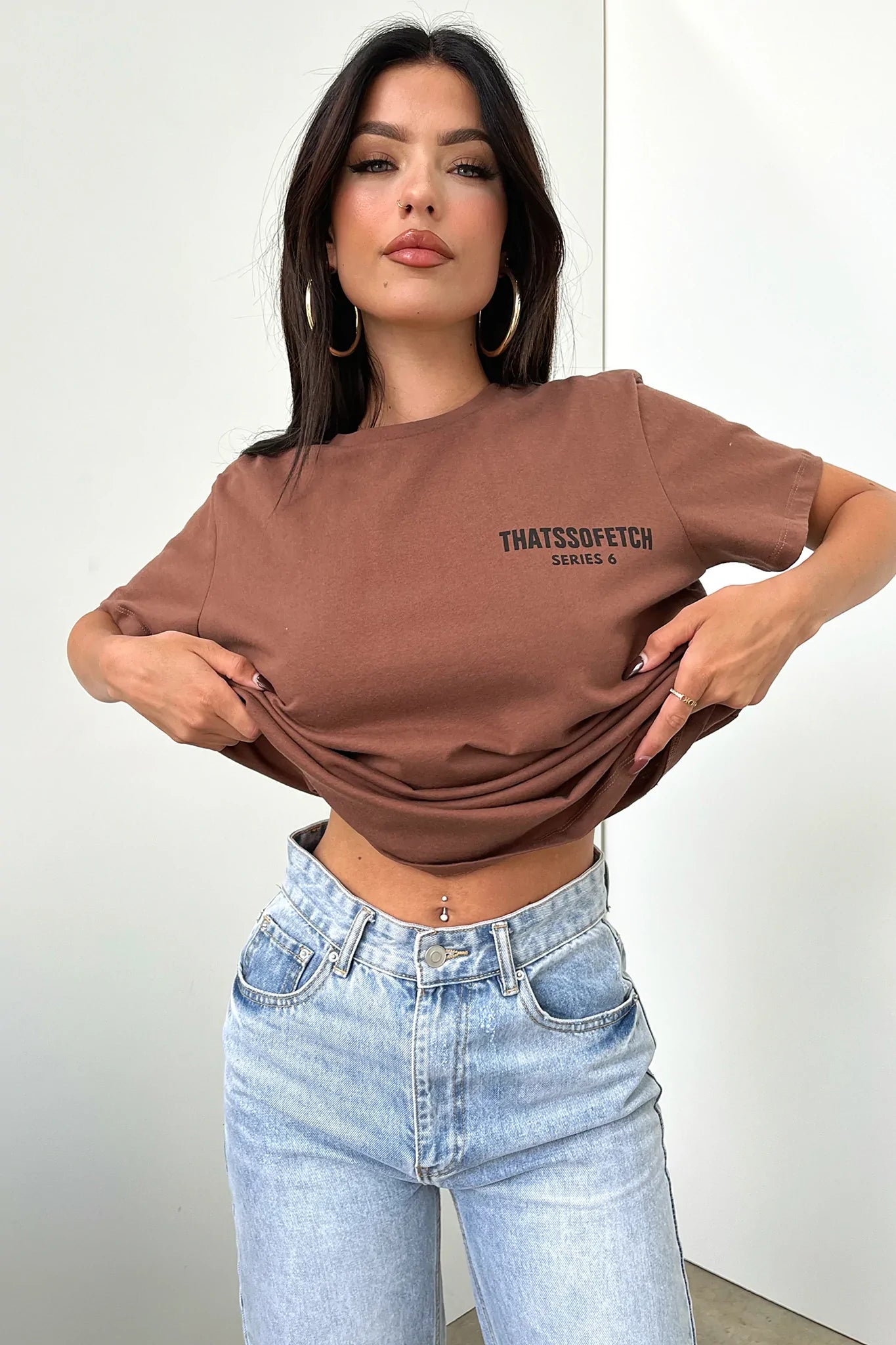 Series 6 Tee - Brown-Coutiqo