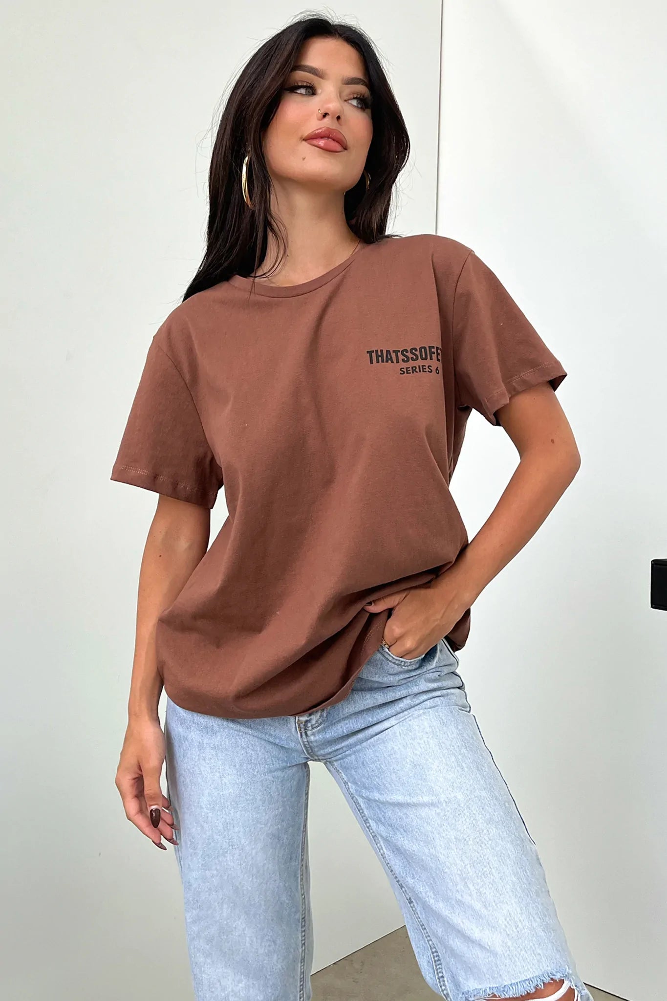Series 6 Tee - Brown-Coutiqo
