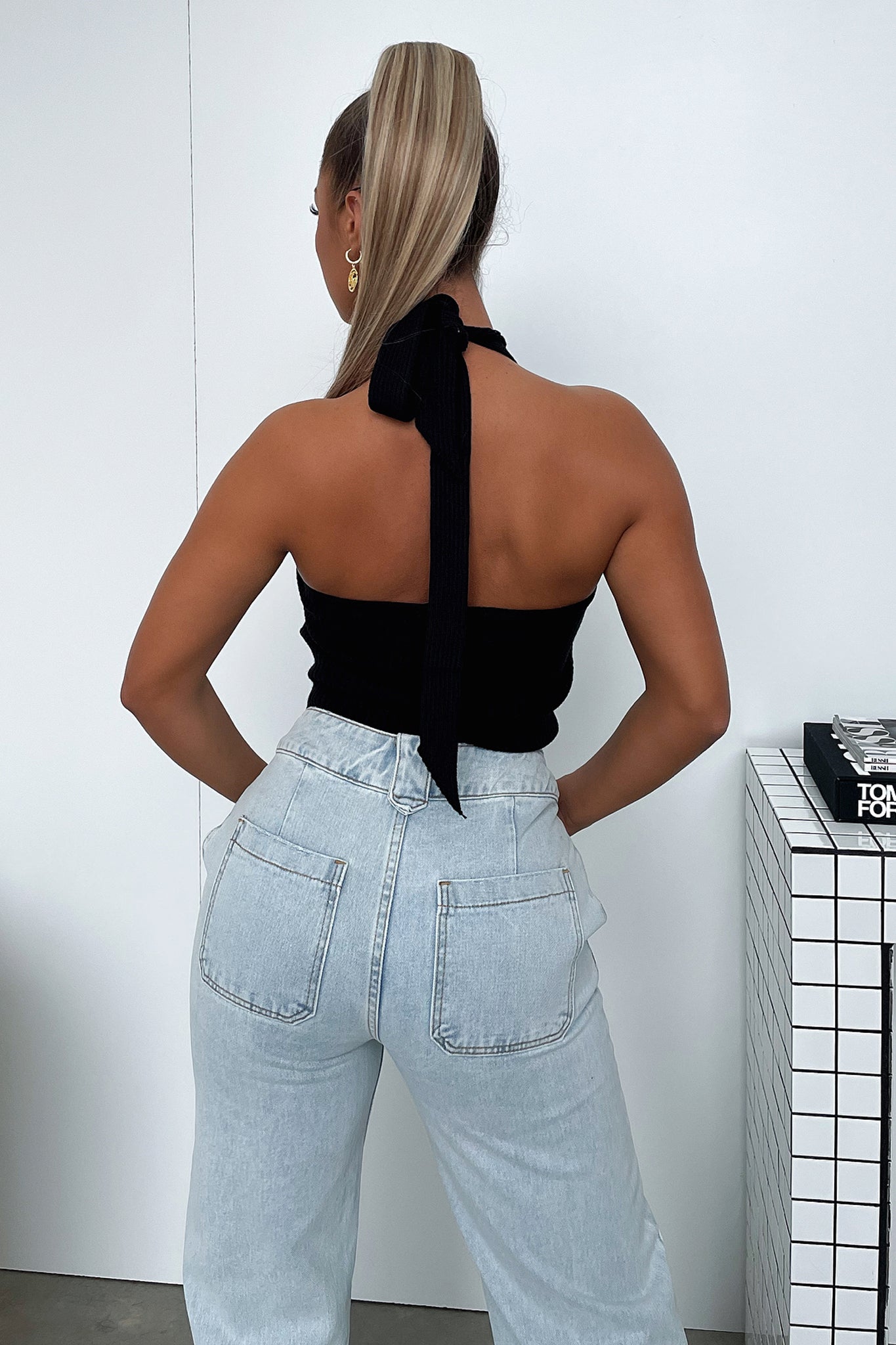 Shauna Knit Top - Black-Coutiqo