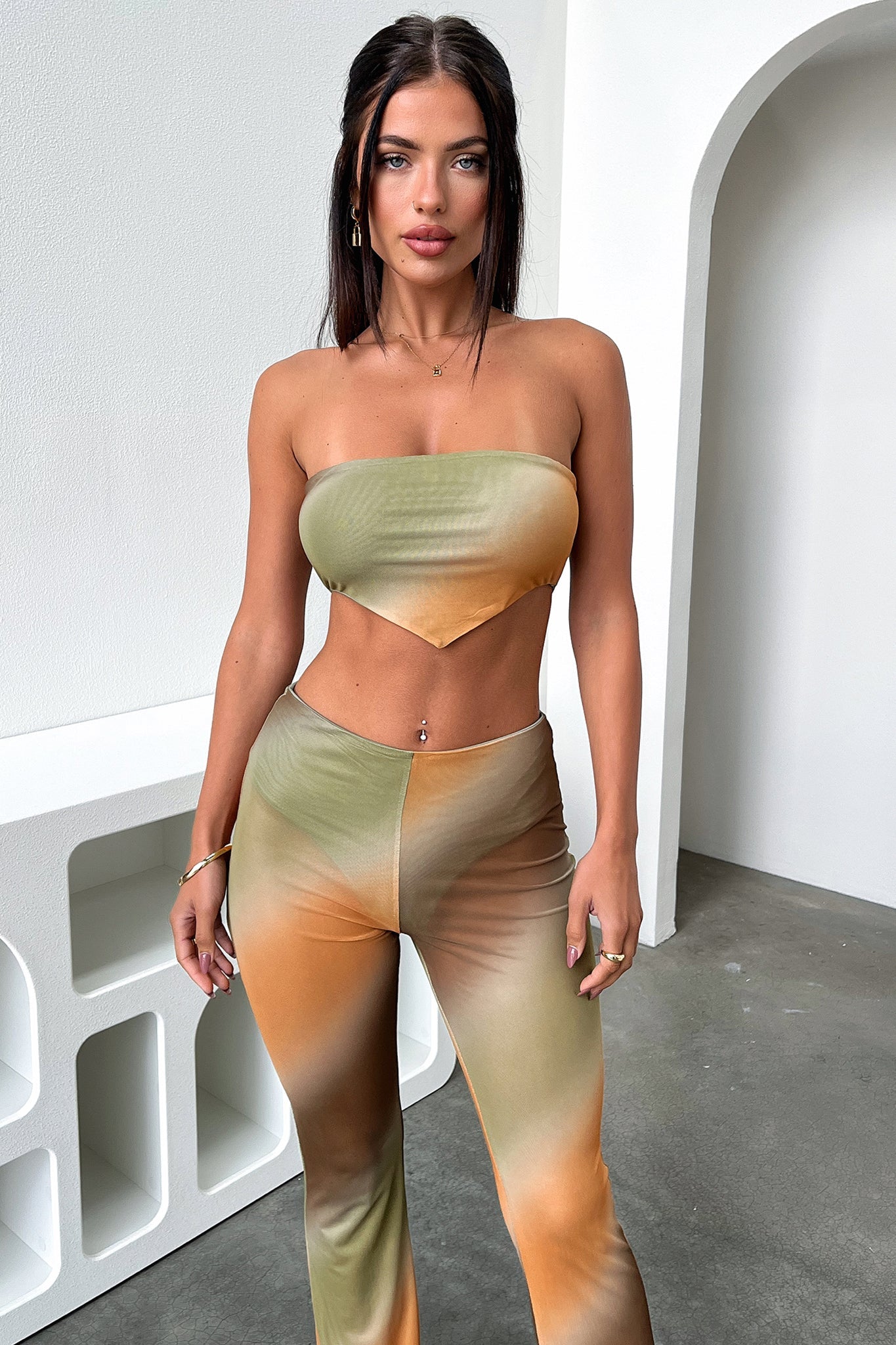 Shyla Crop - Green-Coutiqo