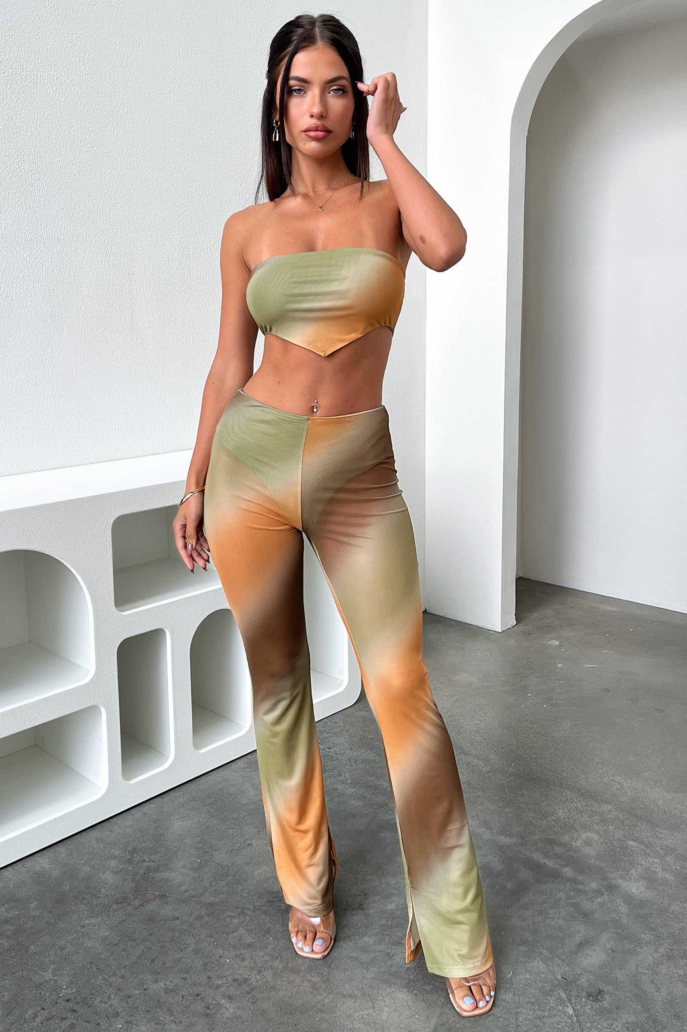 Shyla Crop - Green-Coutiqo