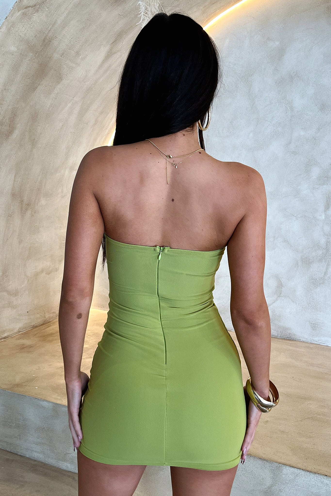 Shyra Dress - Green-Coutiqo
