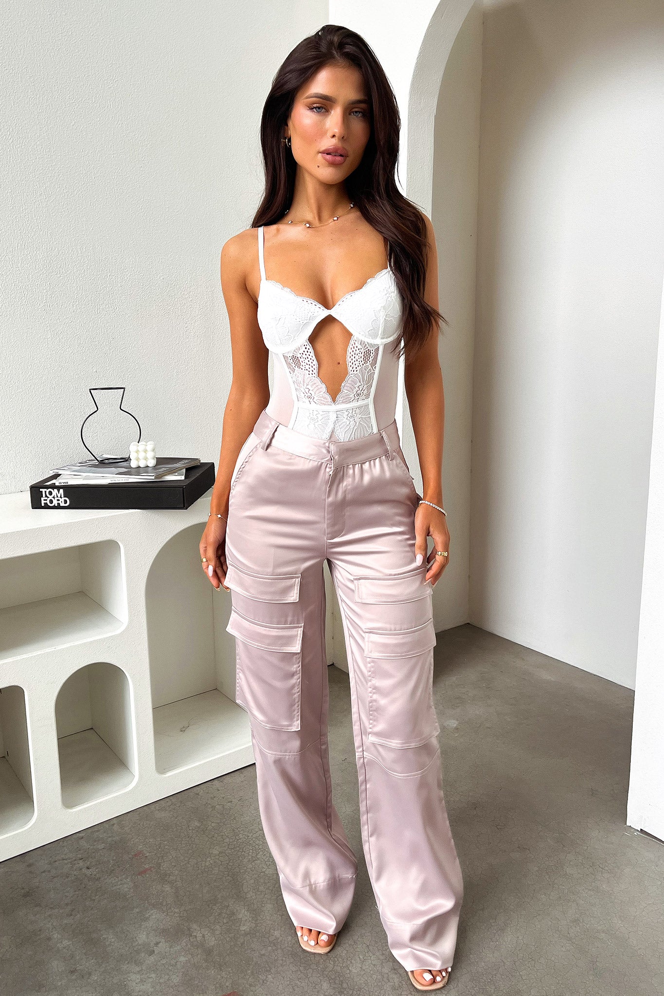 Sophia Pants - Beige-Coutiqo