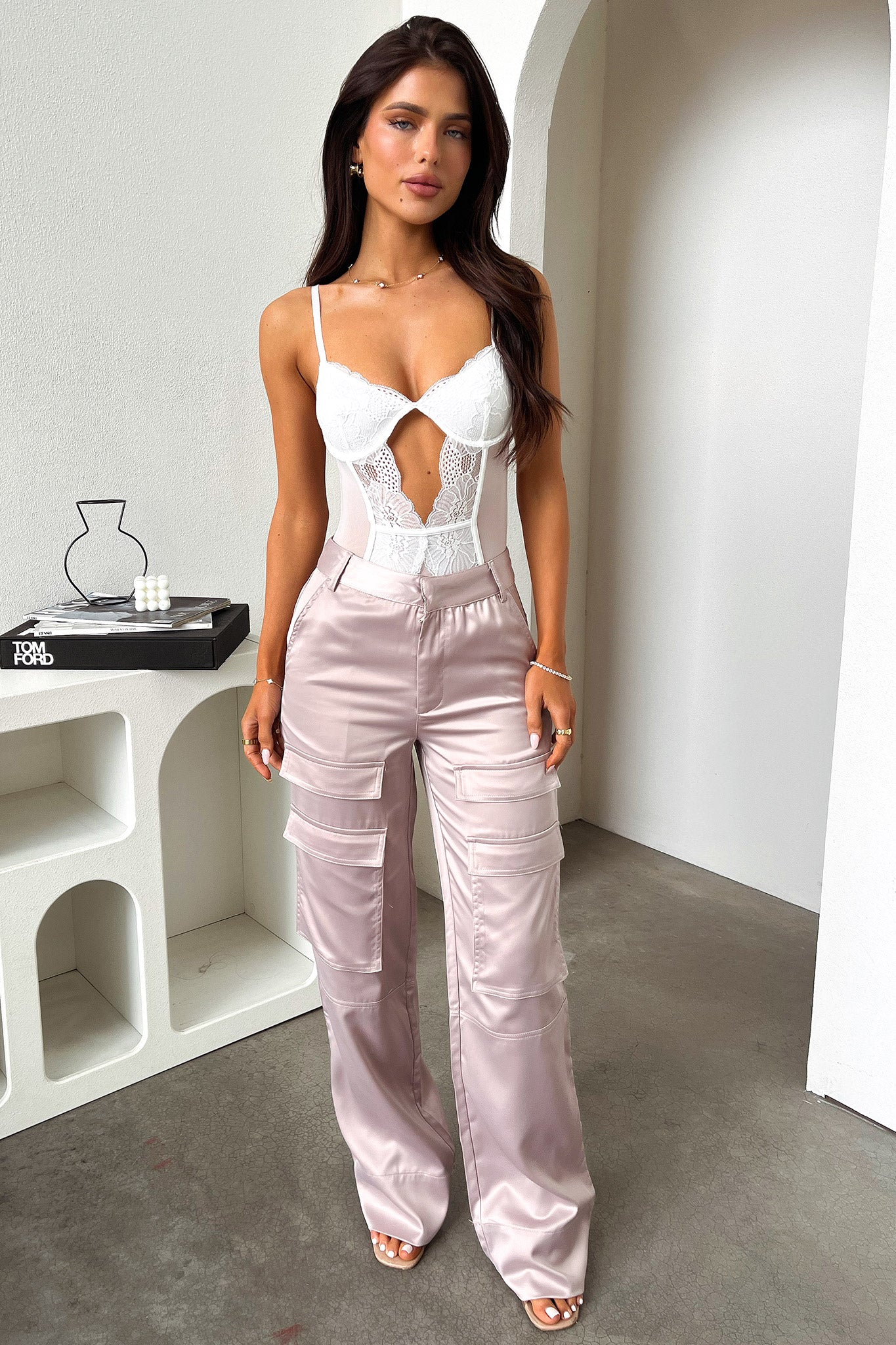 Sophia Pants - Beige-Coutiqo