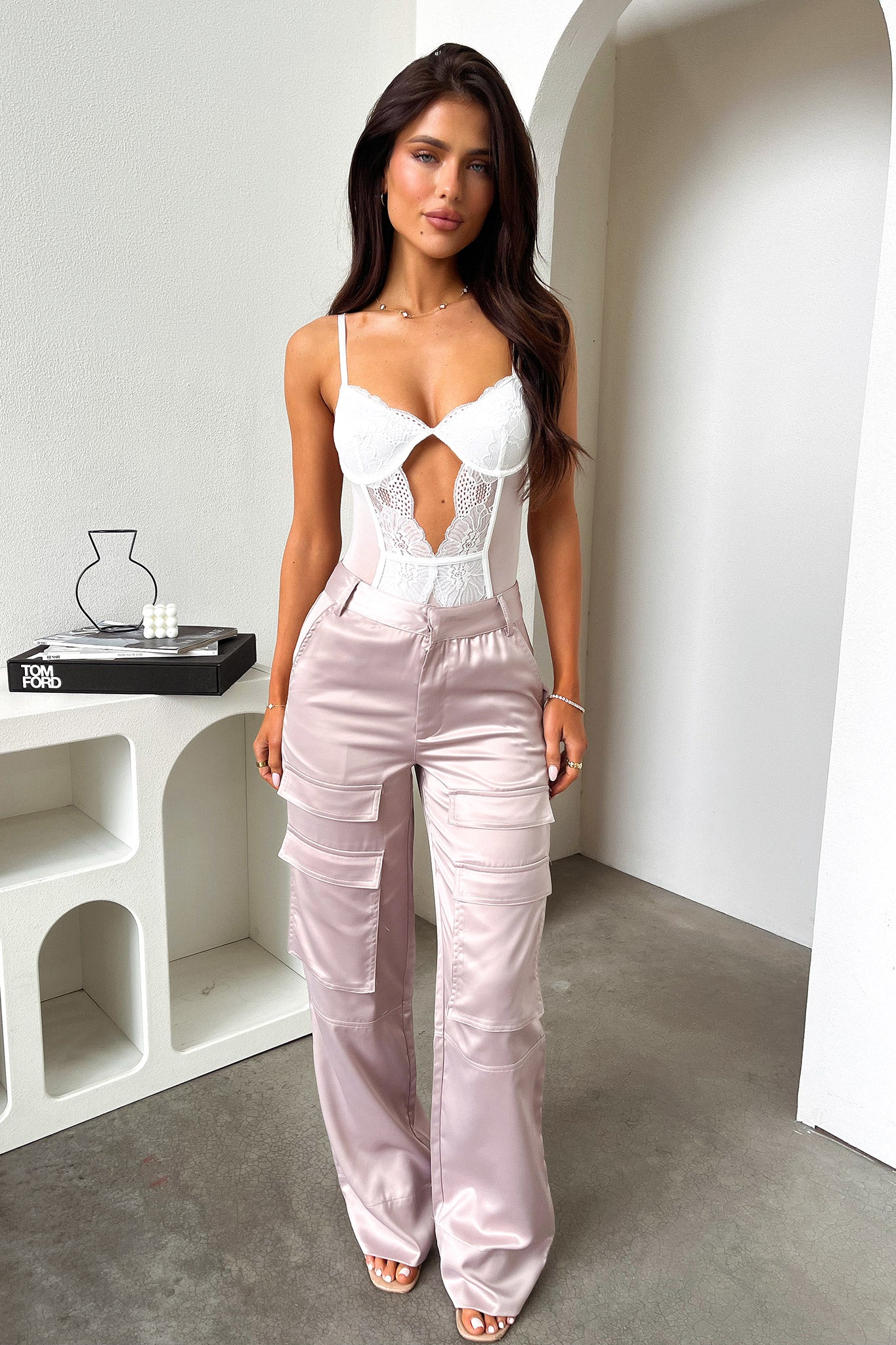 Sophia Pants - Beige-Coutiqo