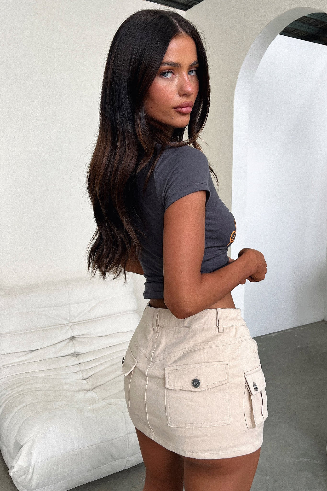 Speedway Tee - Charcoal-Coutiqo