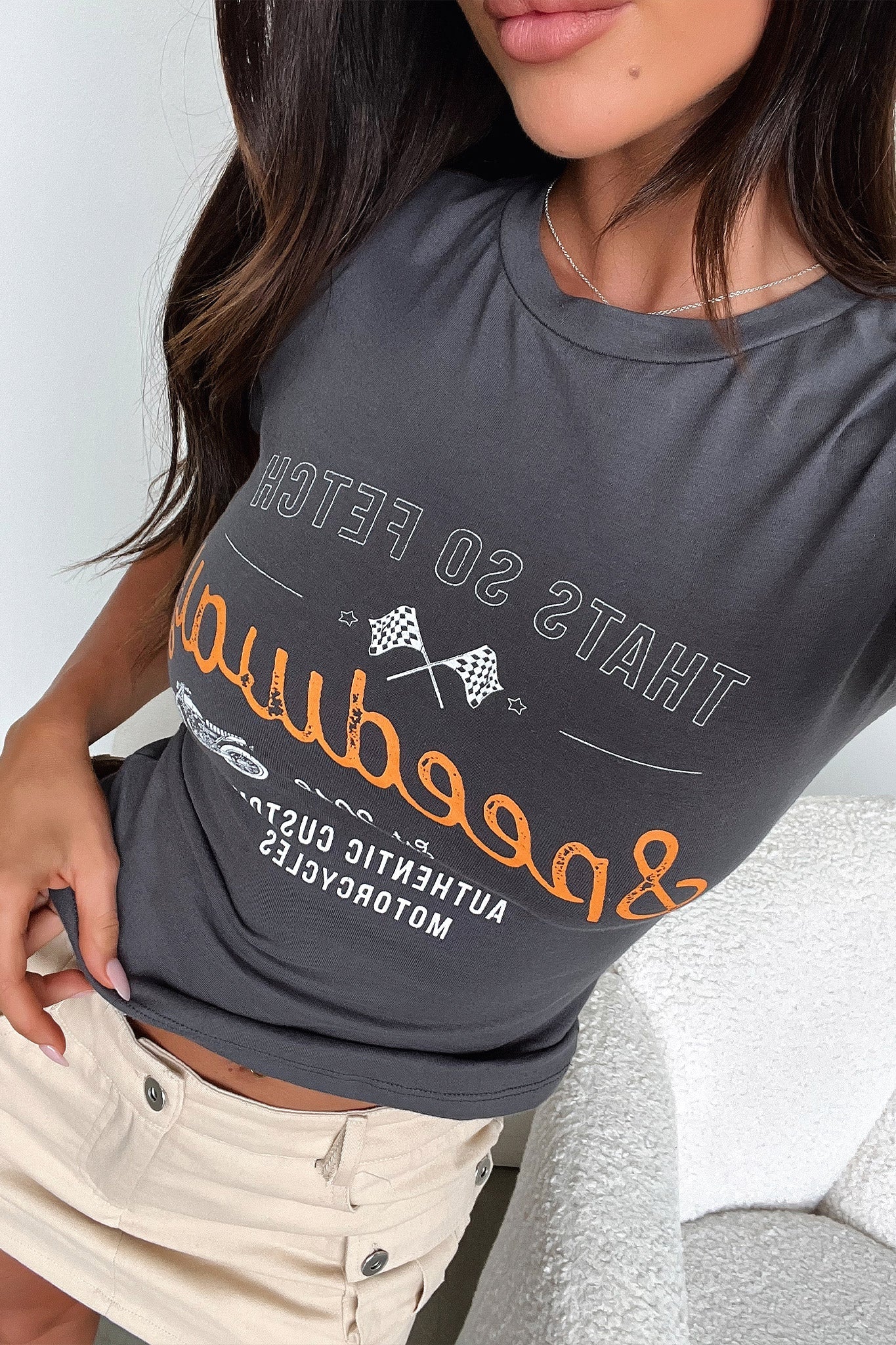 Speedway Tee - Charcoal-Coutiqo