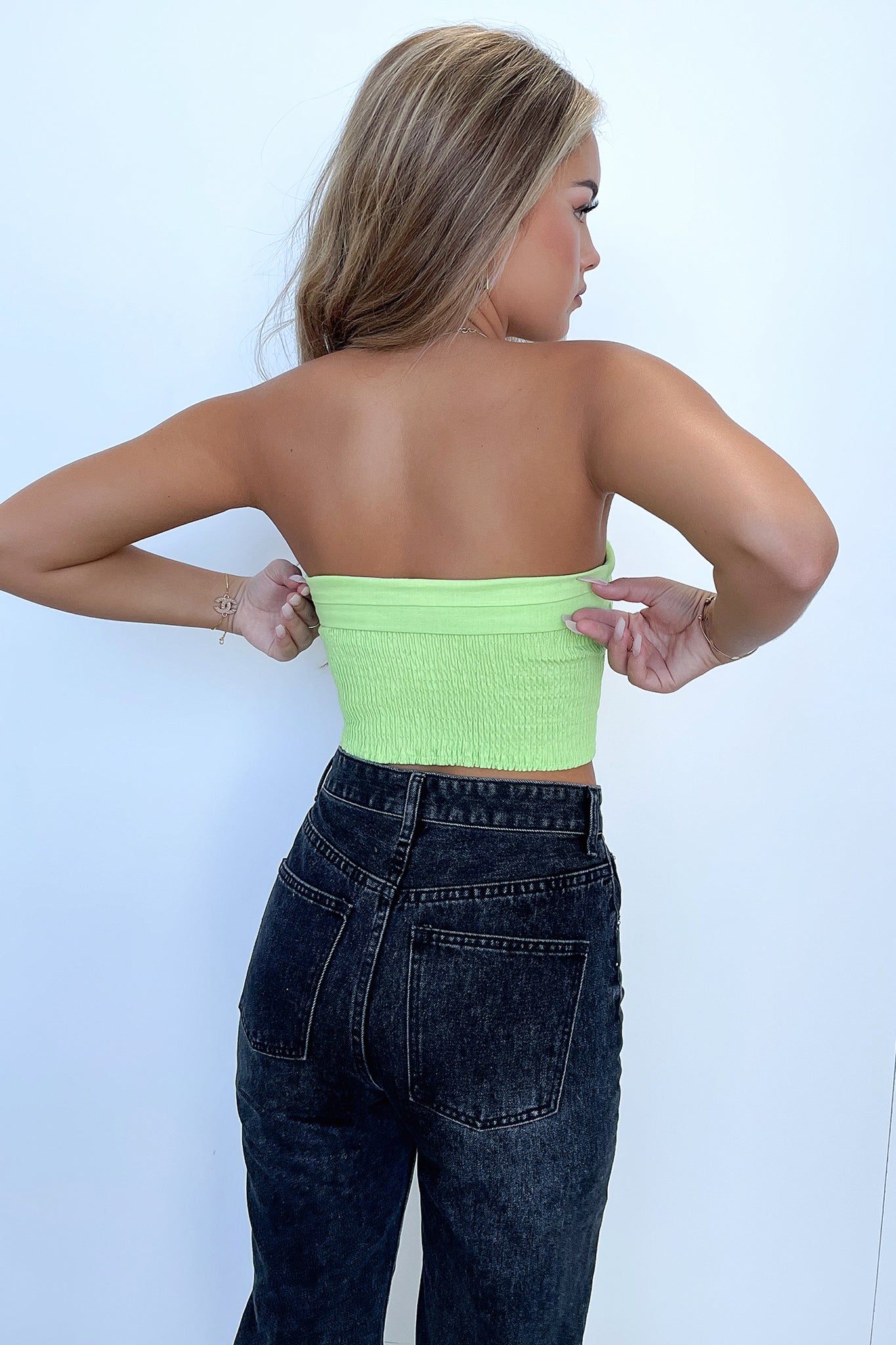 Stephanie Crop - Lime Green-Coutiqo