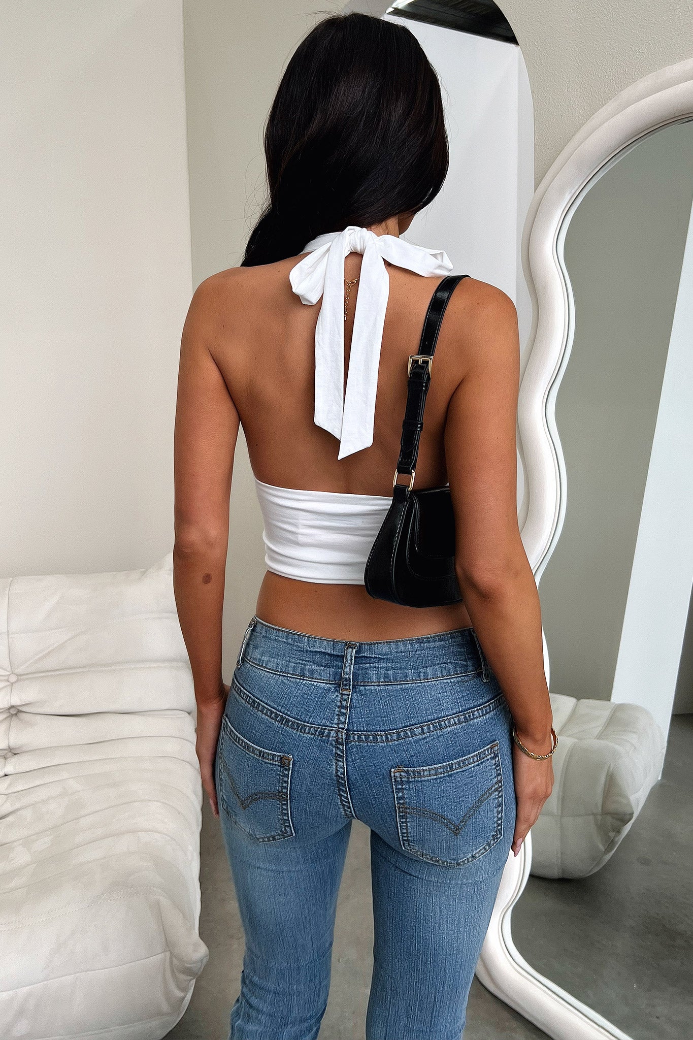 Sunshine Halter Top - White-Coutiqo