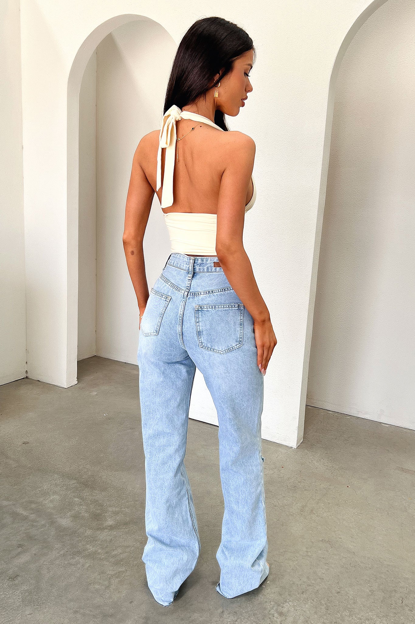 Sunshine Halter Top - Yellow-Coutiqo