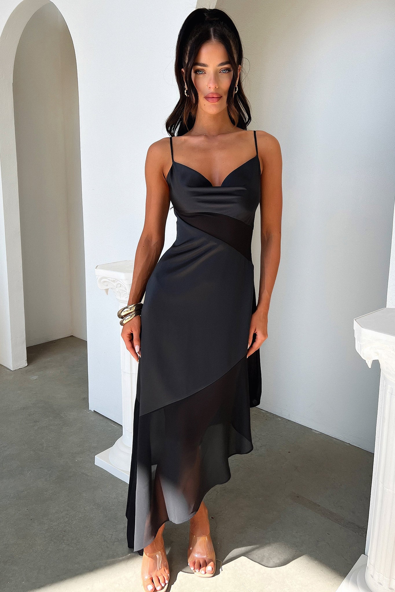 Talena Dress - Black-Coutiqo