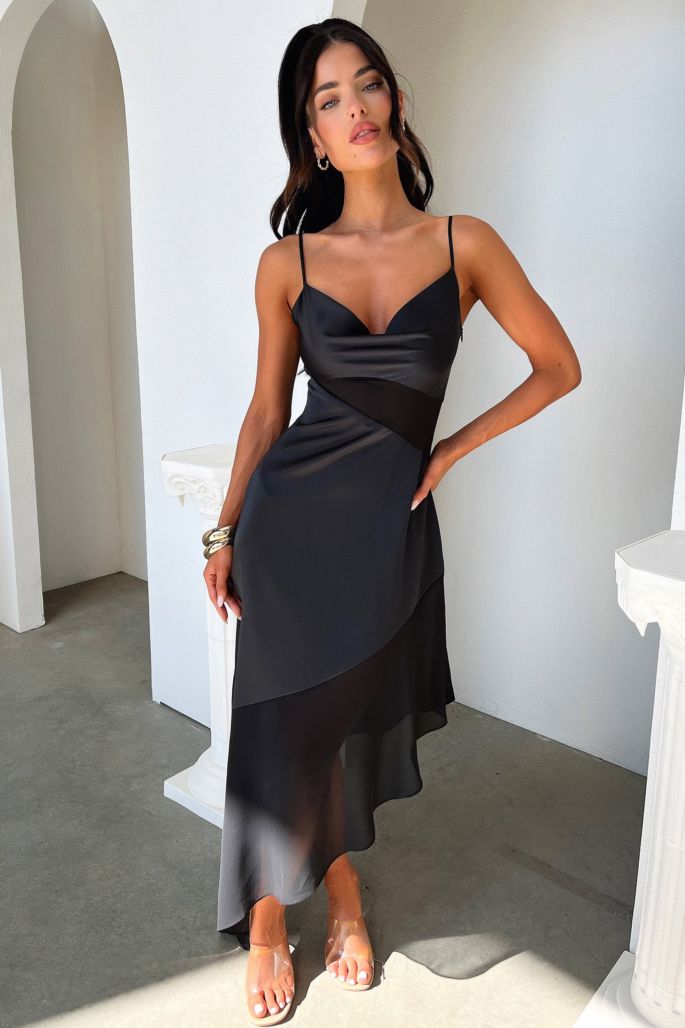 Talena Dress - Black-Coutiqo