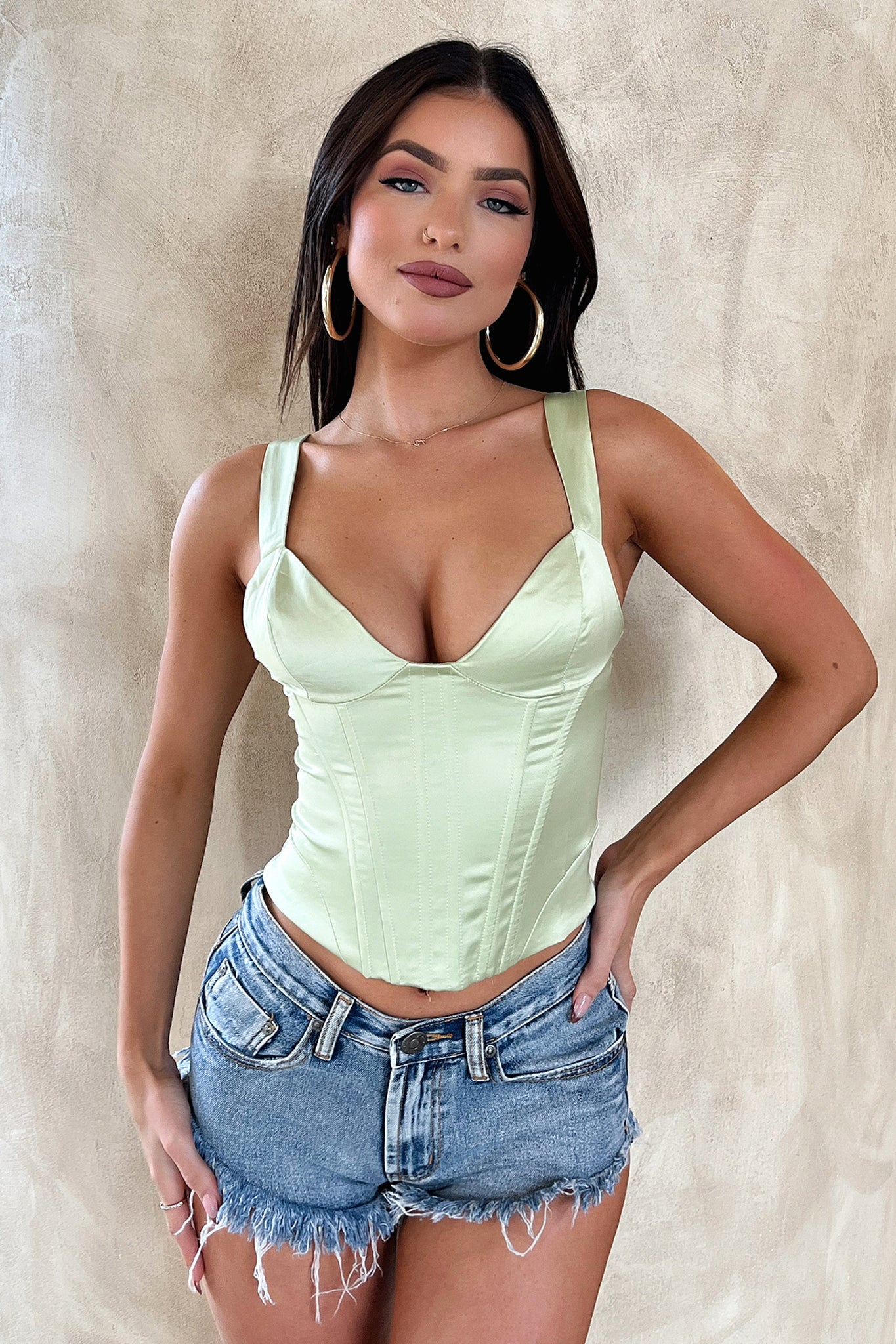 Talyeen Corset - Green-Coutiqo