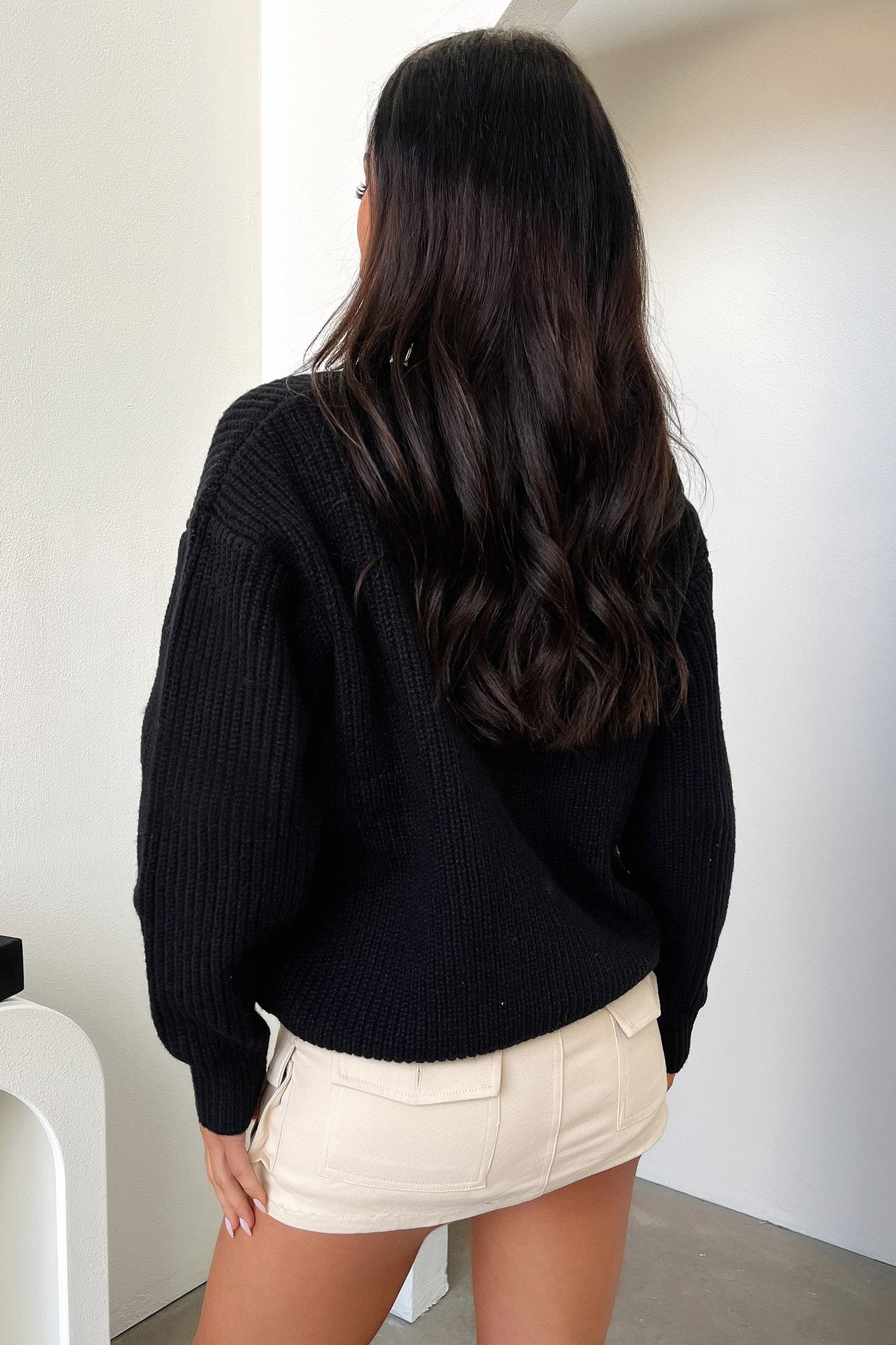 Tamzyn Knit Jumper - Black-Coutiqo