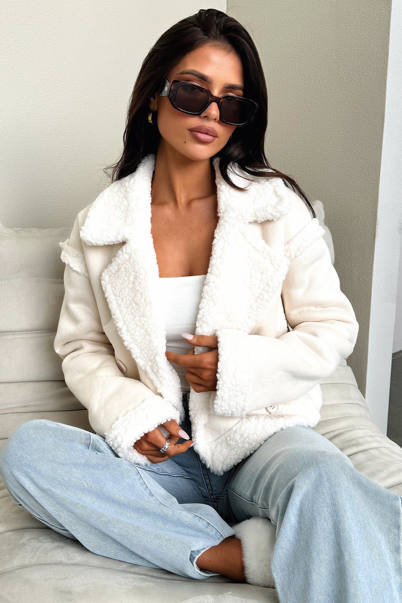 Torez Jacket - Cream-Coutiqo