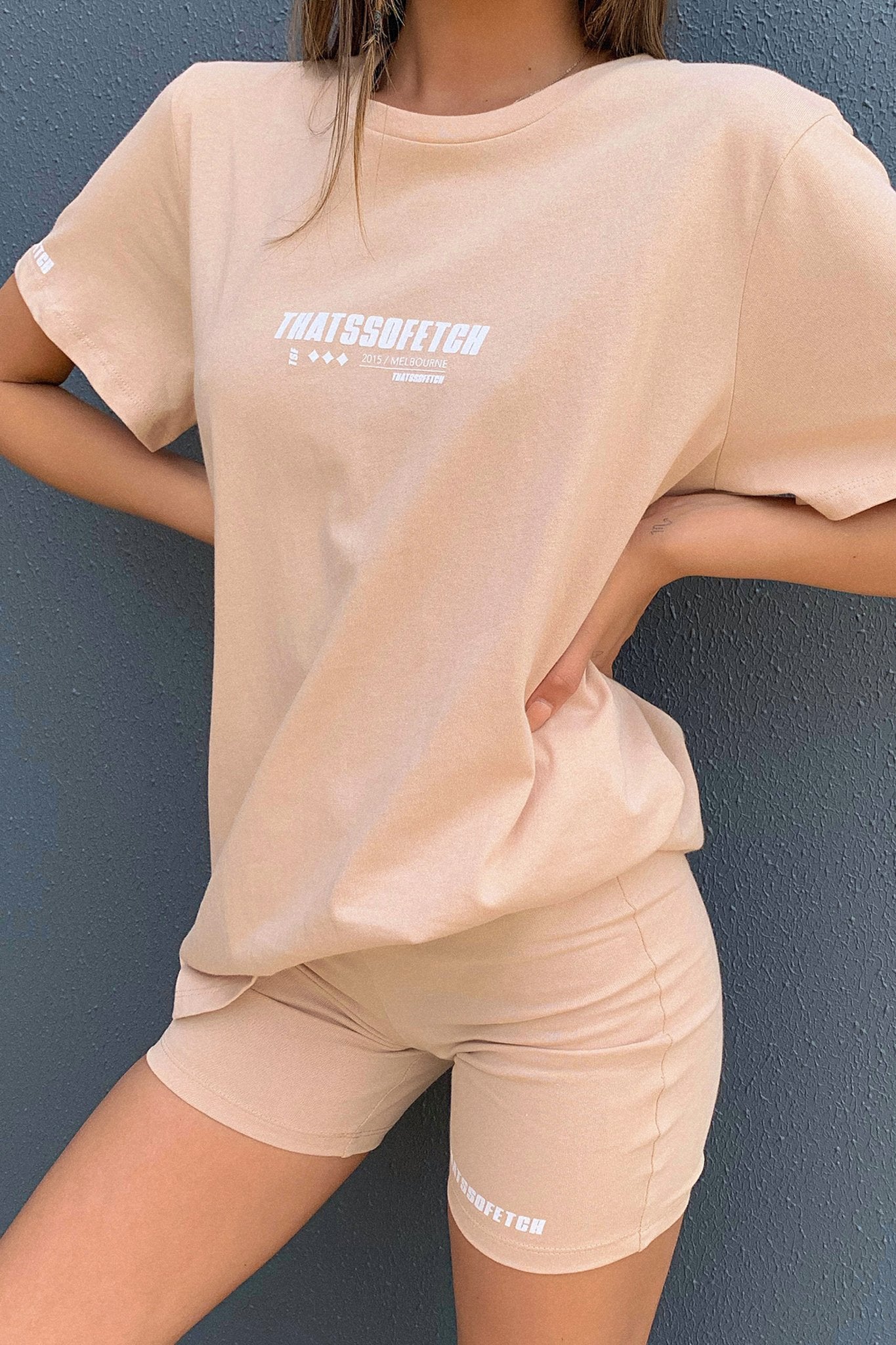 Tyko Bike Shorts - Beige-Coutiqo