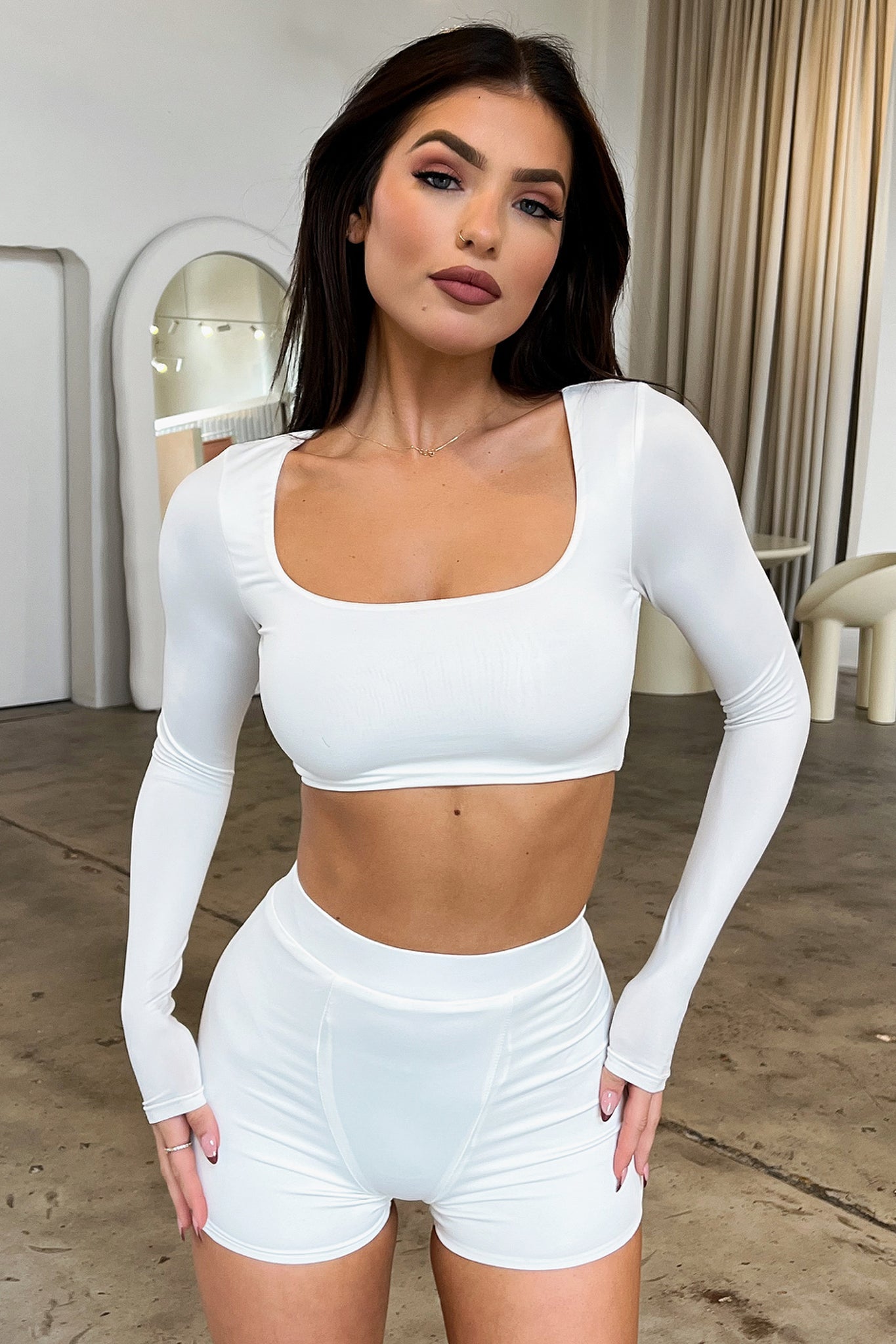 Vacay Shorts - White-Coutiqo