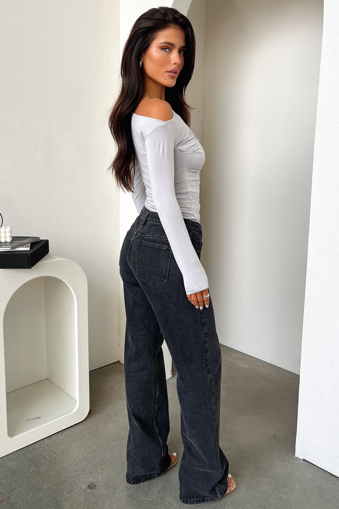 Vitani Long Sleeve Top - Grey-Coutiqo