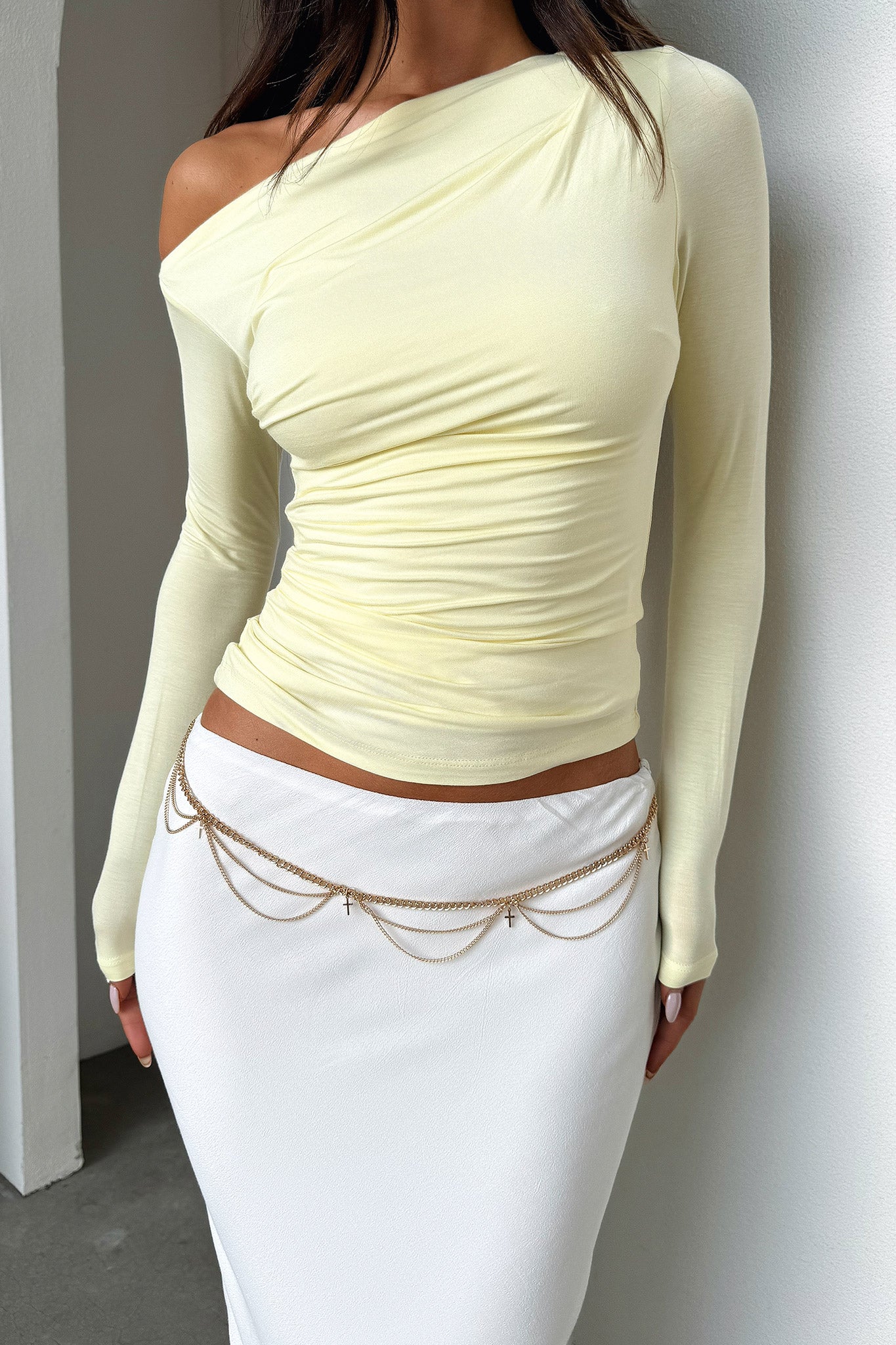 Vitani Long Sleeve Top - Yellow-Coutiqo