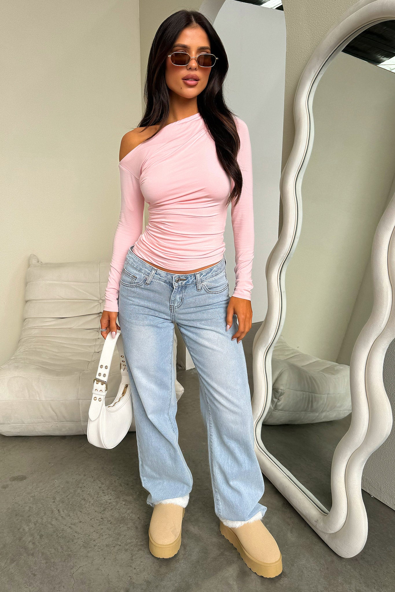 Vitani Long Sleeve Top - Pink-Coutiqo