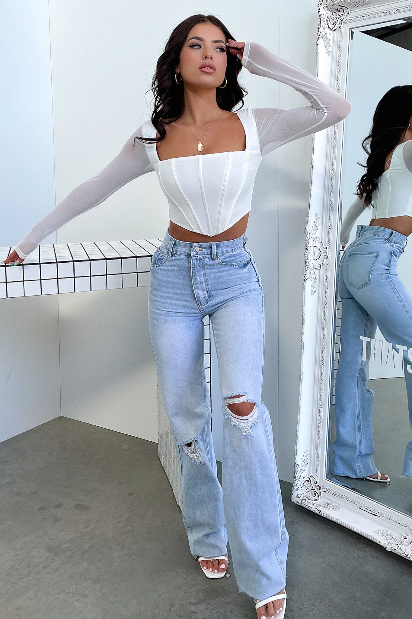 Vix Corset Top - White-Coutiqo