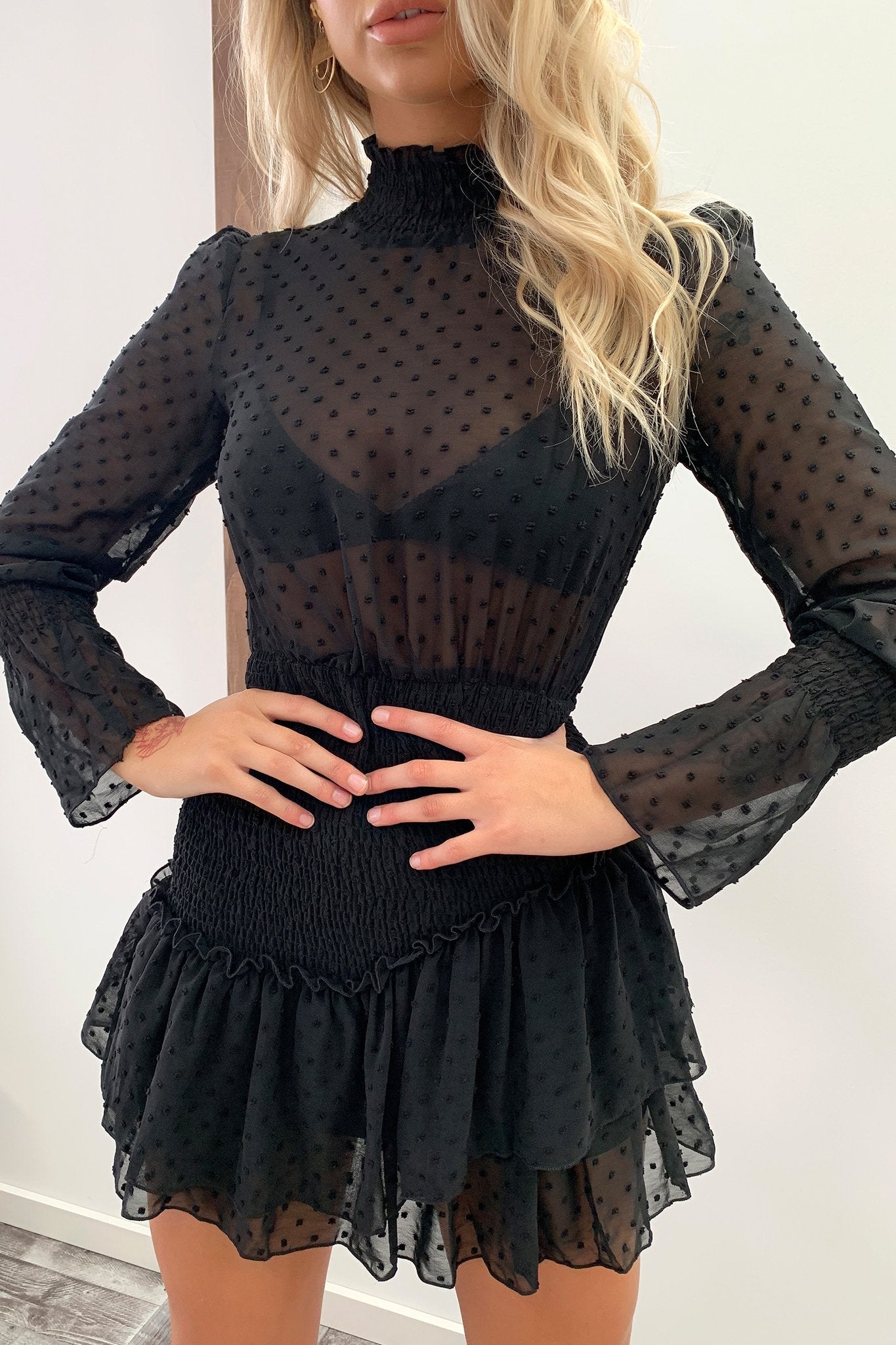 Maia Dress - Black-Coutiqo