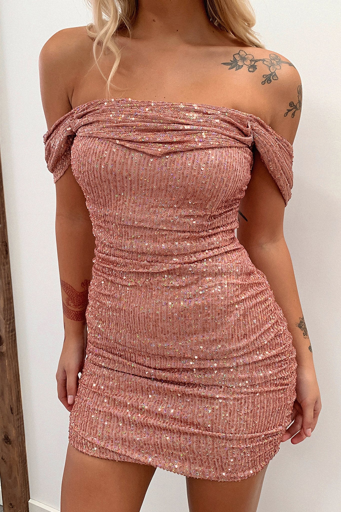 Nara Dress - Pink Sequin-Coutiqo