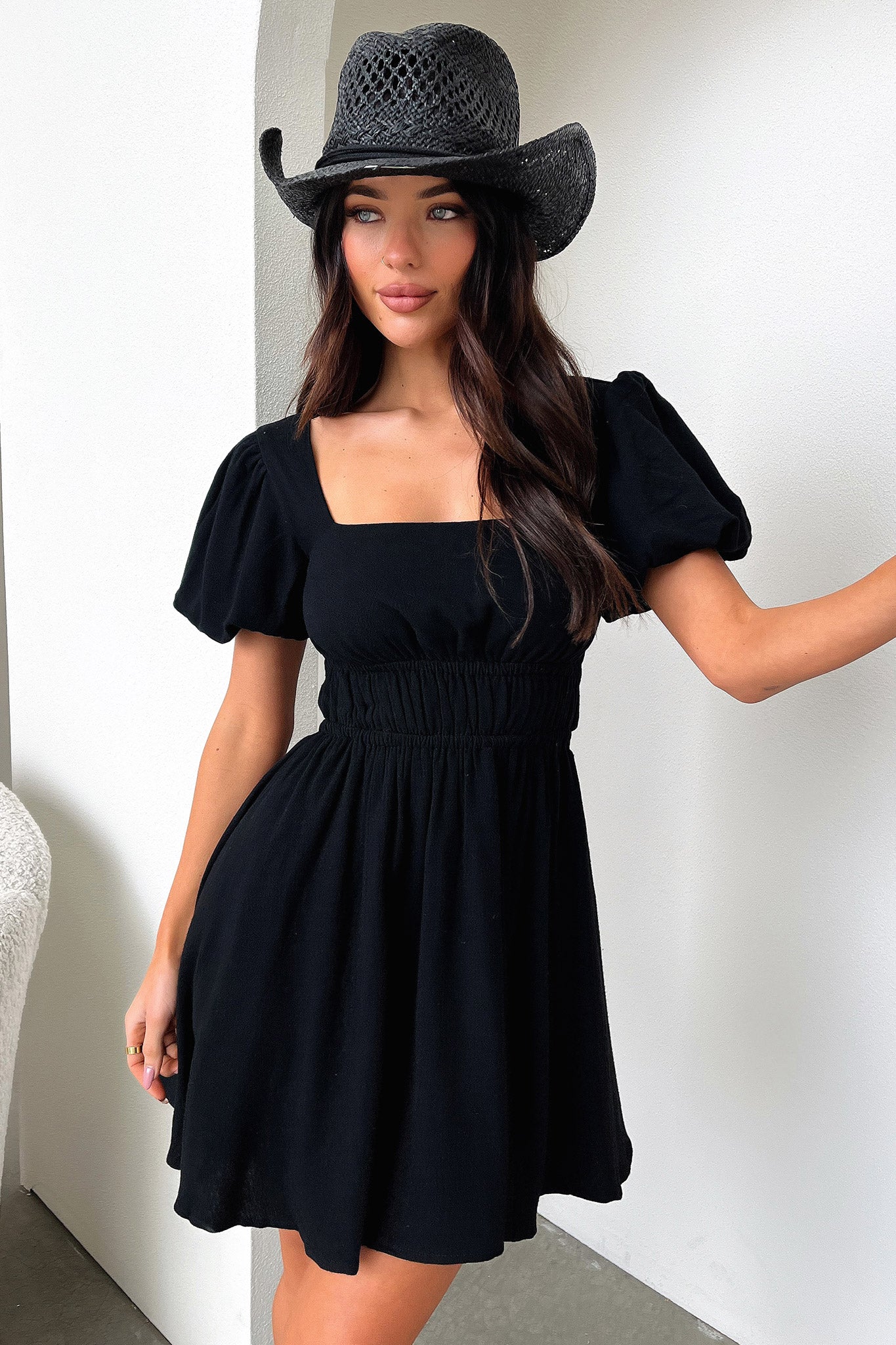 Whitney Dress - Black-Coutiqo