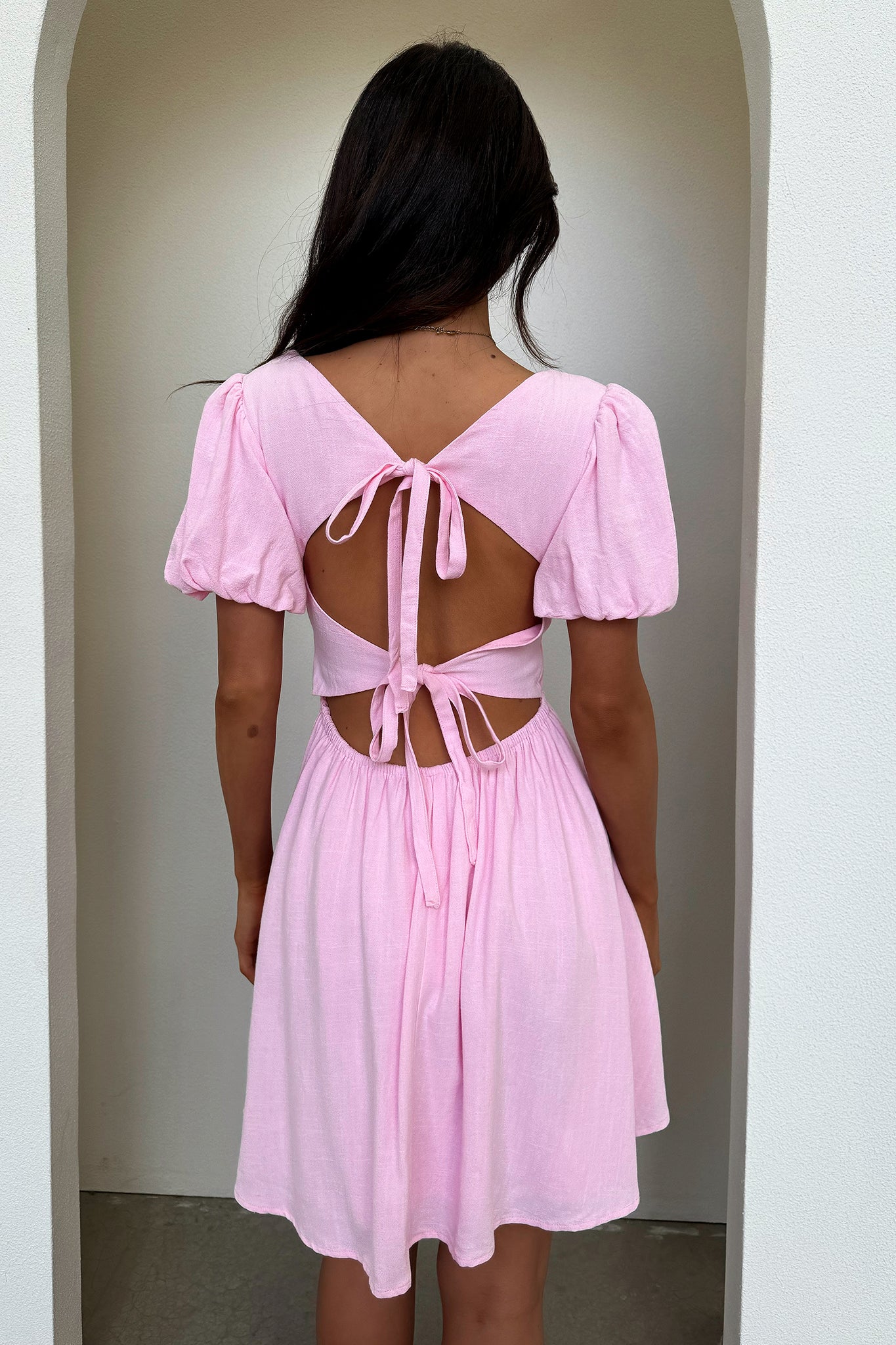 Whitney Dress - Pink-Coutiqo